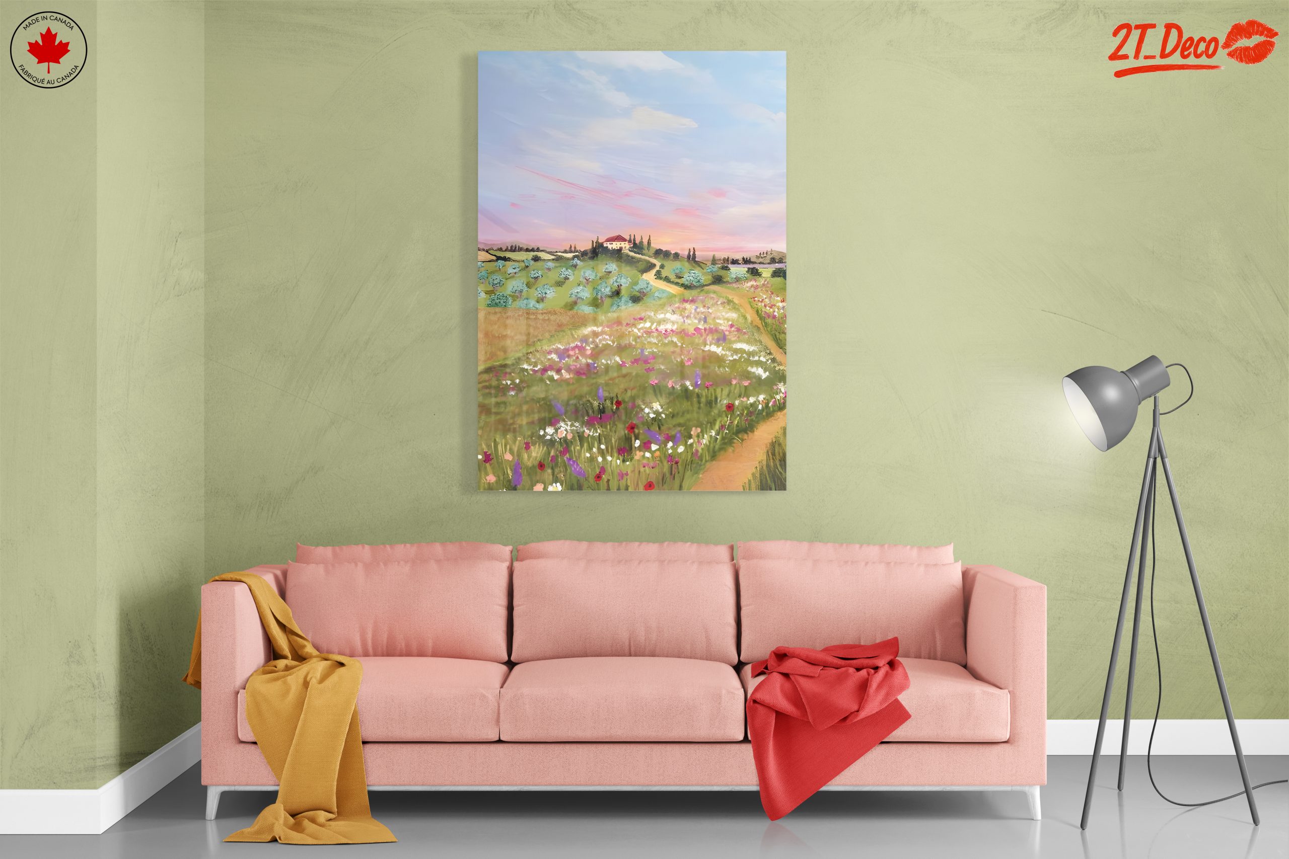 Serene Adventure Landscape with Flowers - Image 7