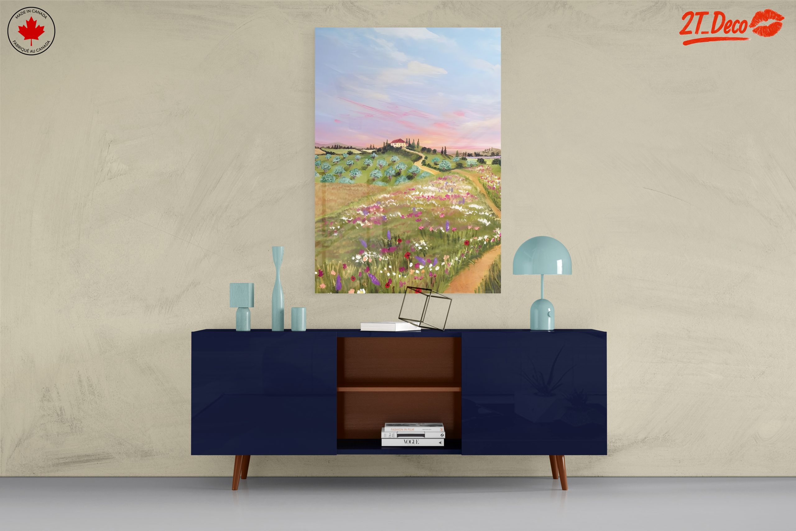 Serene Adventure Landscape with Flowers - Image 8