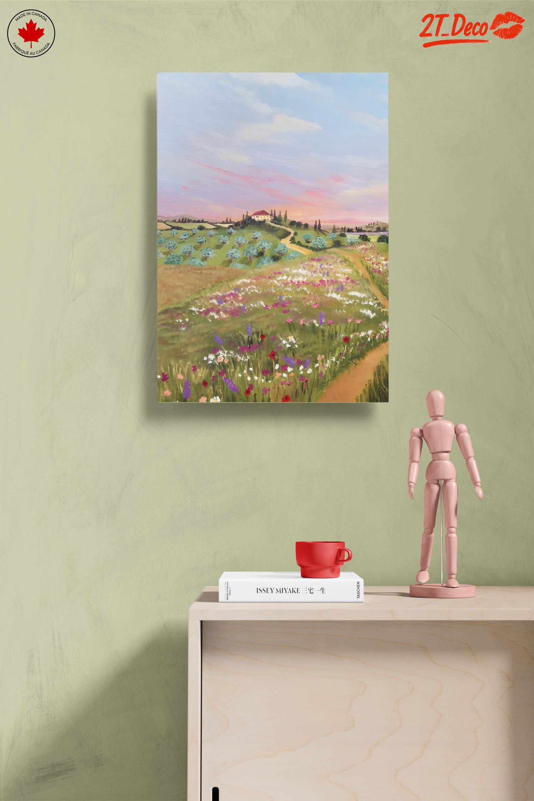 Serene Adventure Landscape with Flowers - Image 14