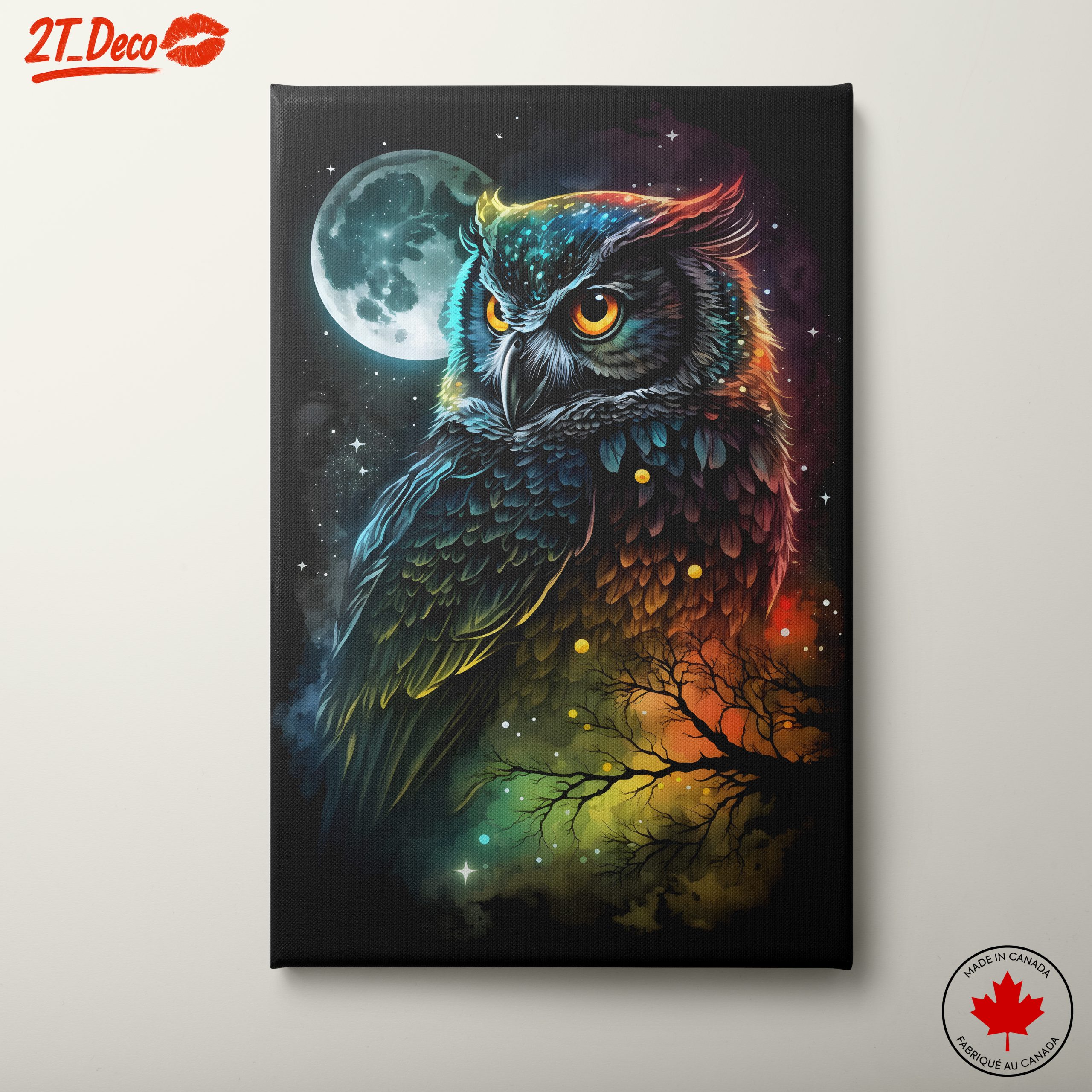 Colorful Whimsical Owl Art