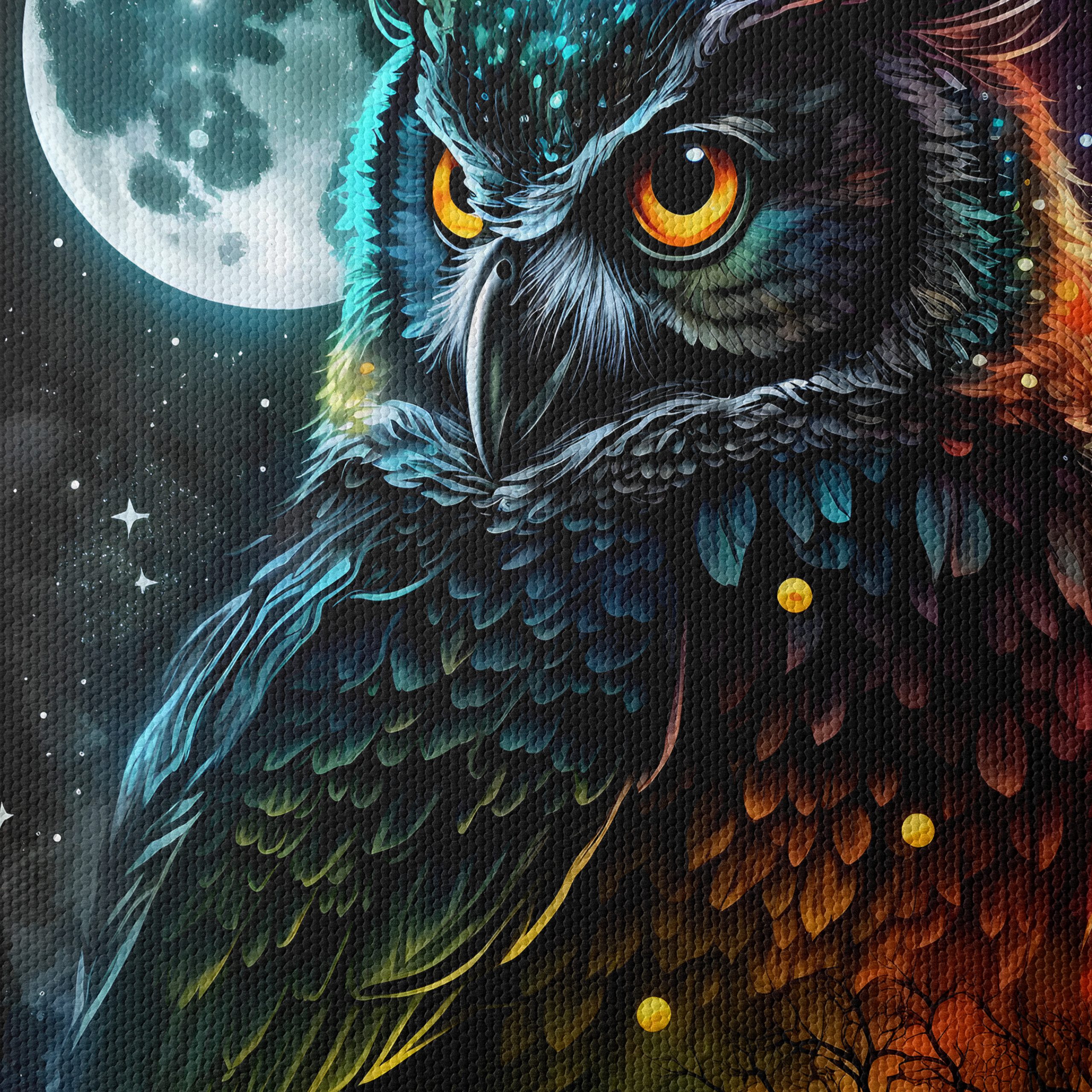 Colorful Whimsical Owl Art - Image 4
