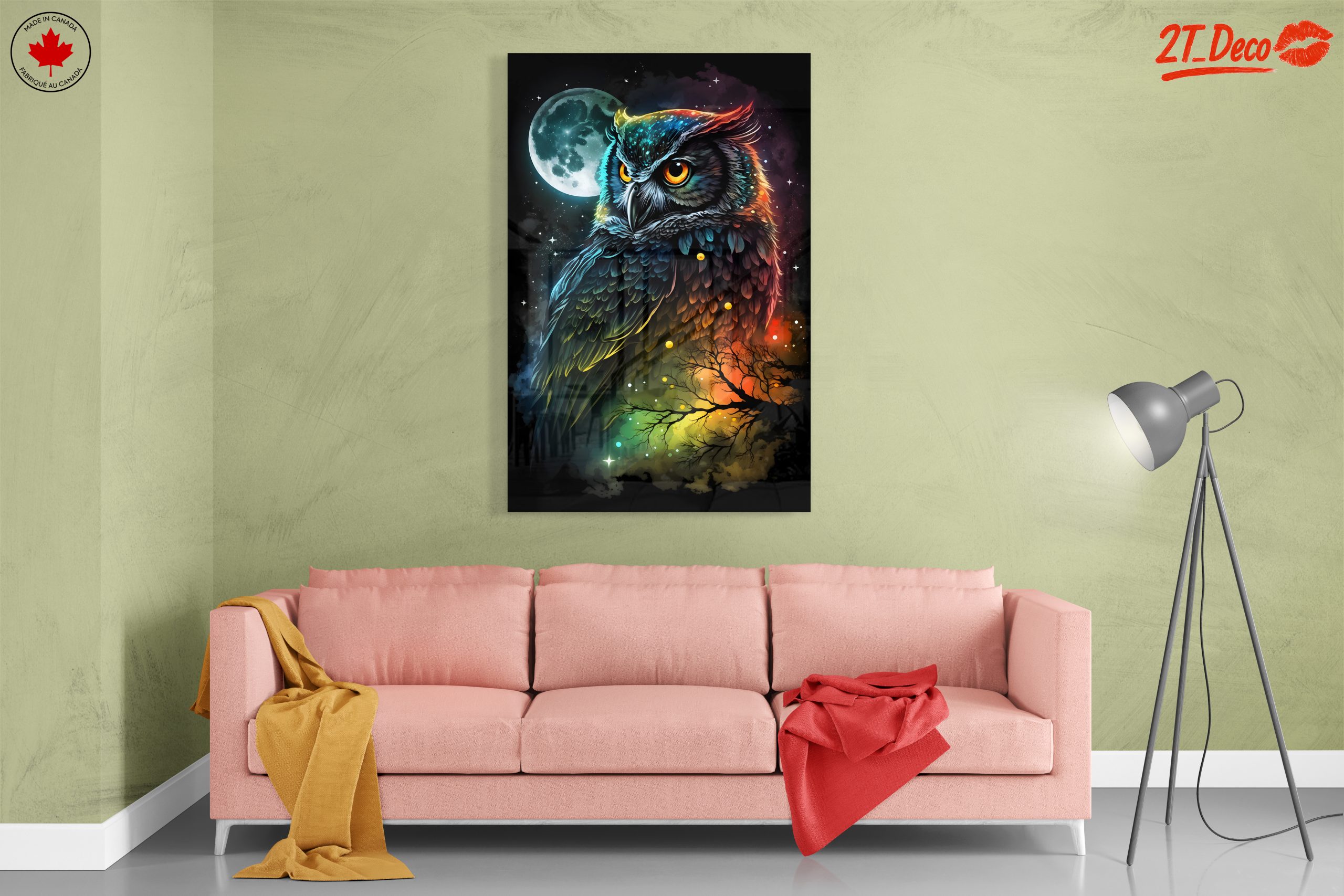 Colorful Whimsical Owl Art - Image 7