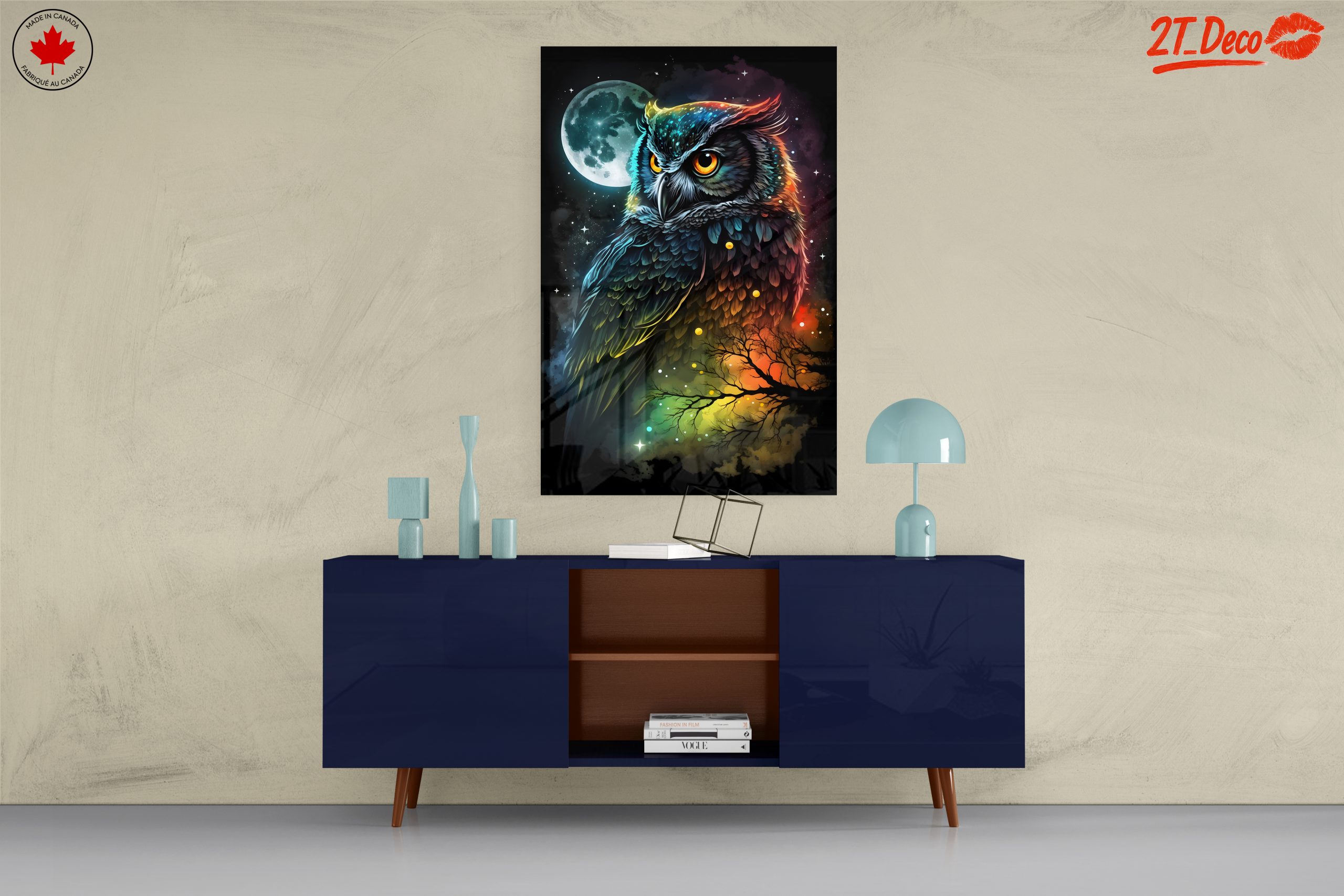 Colorful Whimsical Owl Art - Image 8