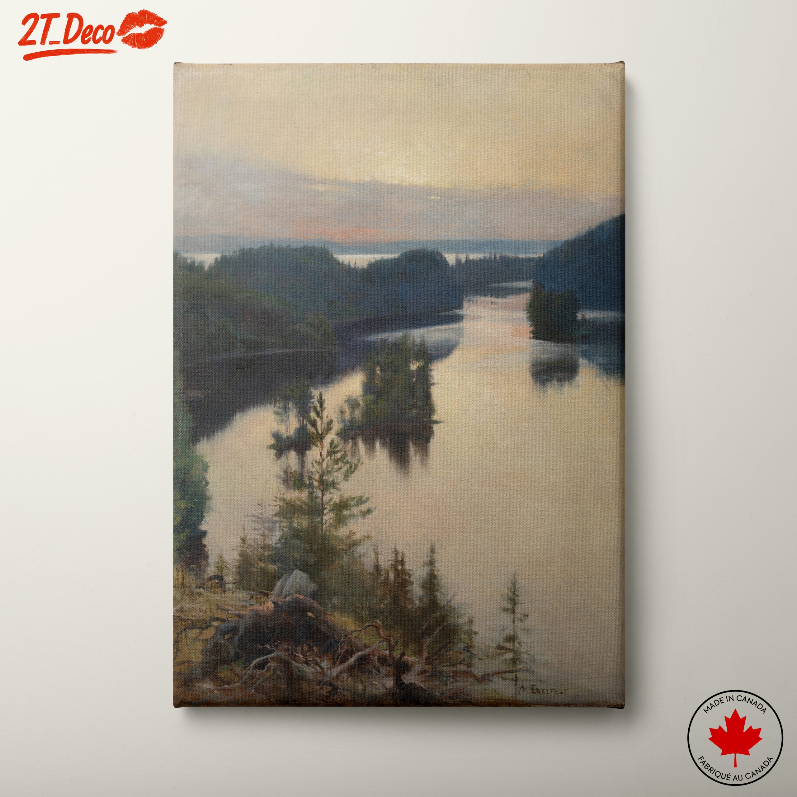 Tranquil Nature Landscape with River
