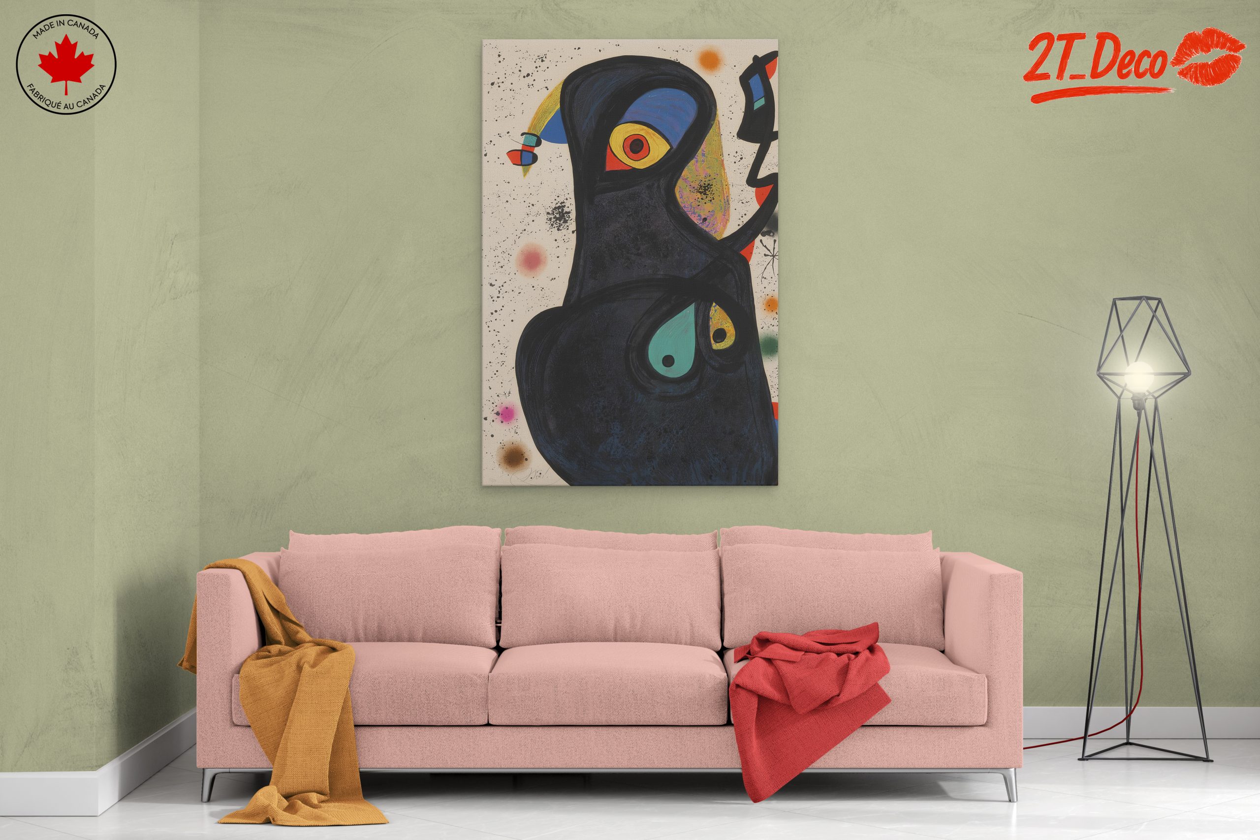 Whimsical Abstract Figure Art with Vibrant Colors - Image 2