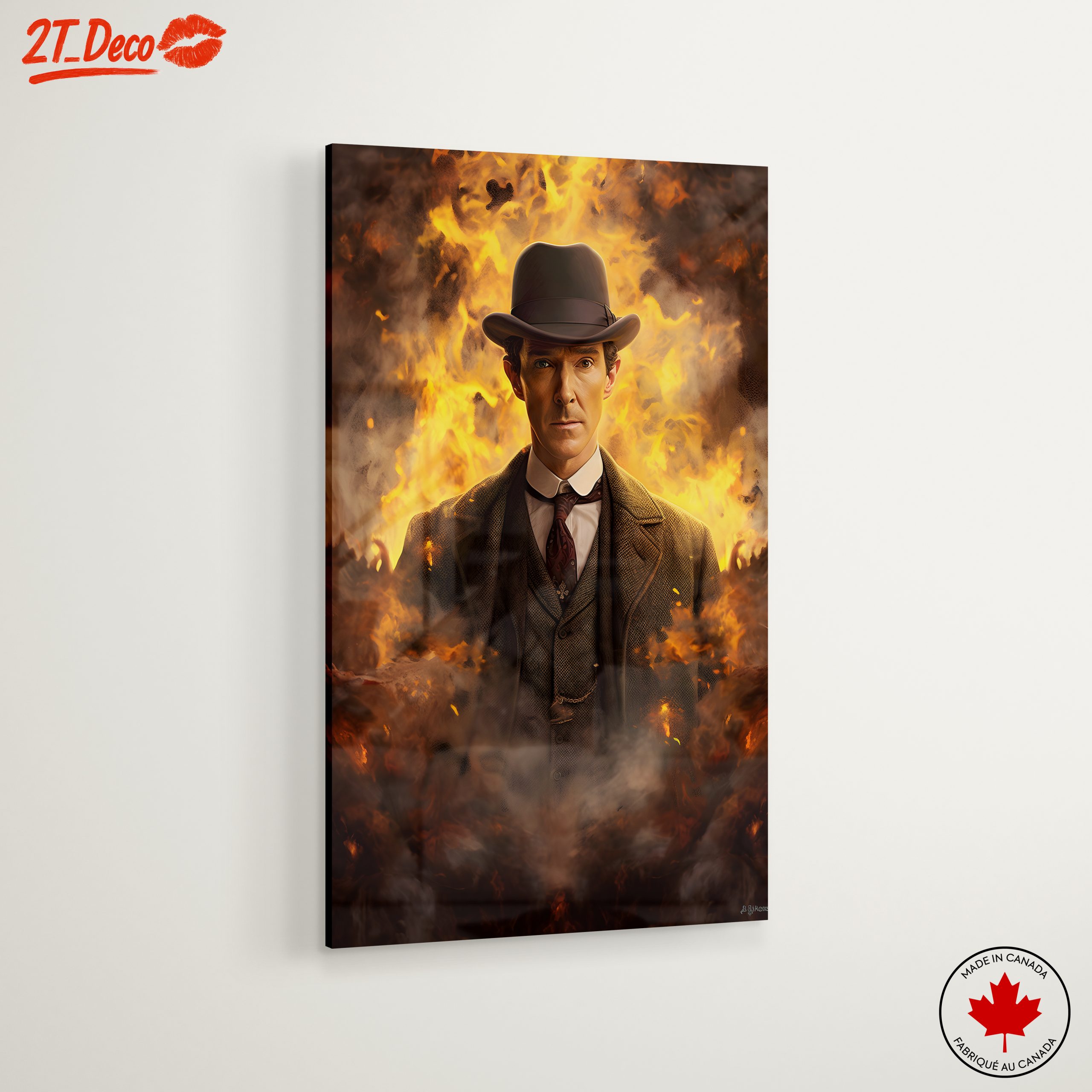 Dramatic Character Portrait with Fiery Background - Image 6