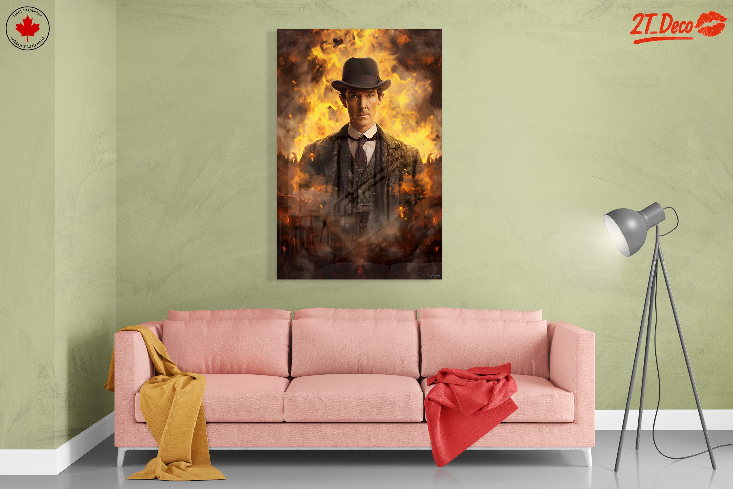 Dramatic Character Portrait with Fiery Background - Image 7