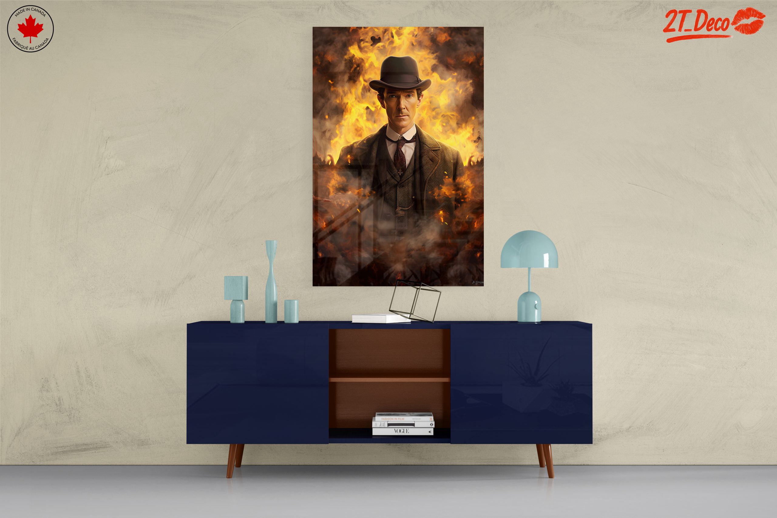 Dramatic Character Portrait with Fiery Background - Image 8