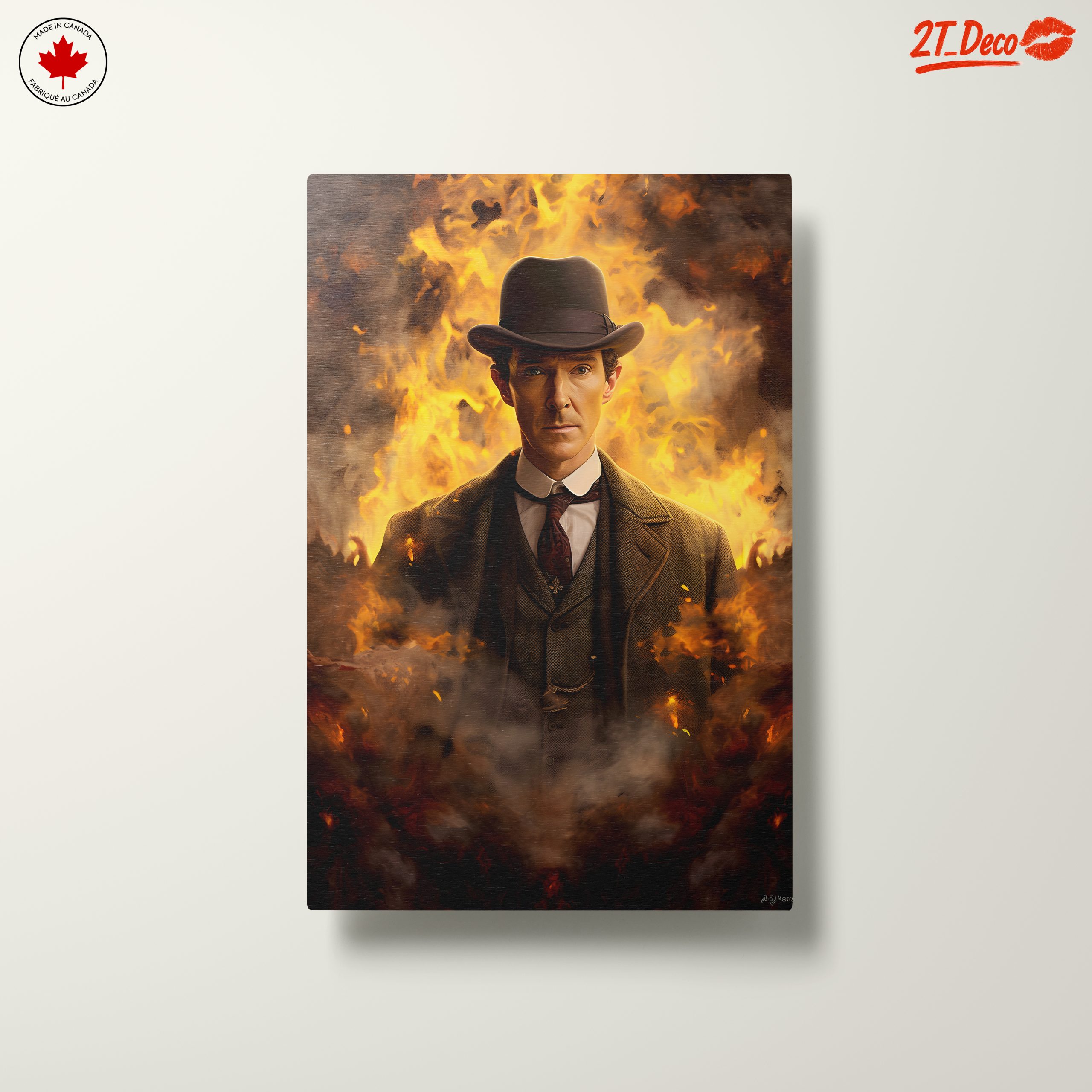 Dramatic Character Portrait with Fiery Background - Image 10