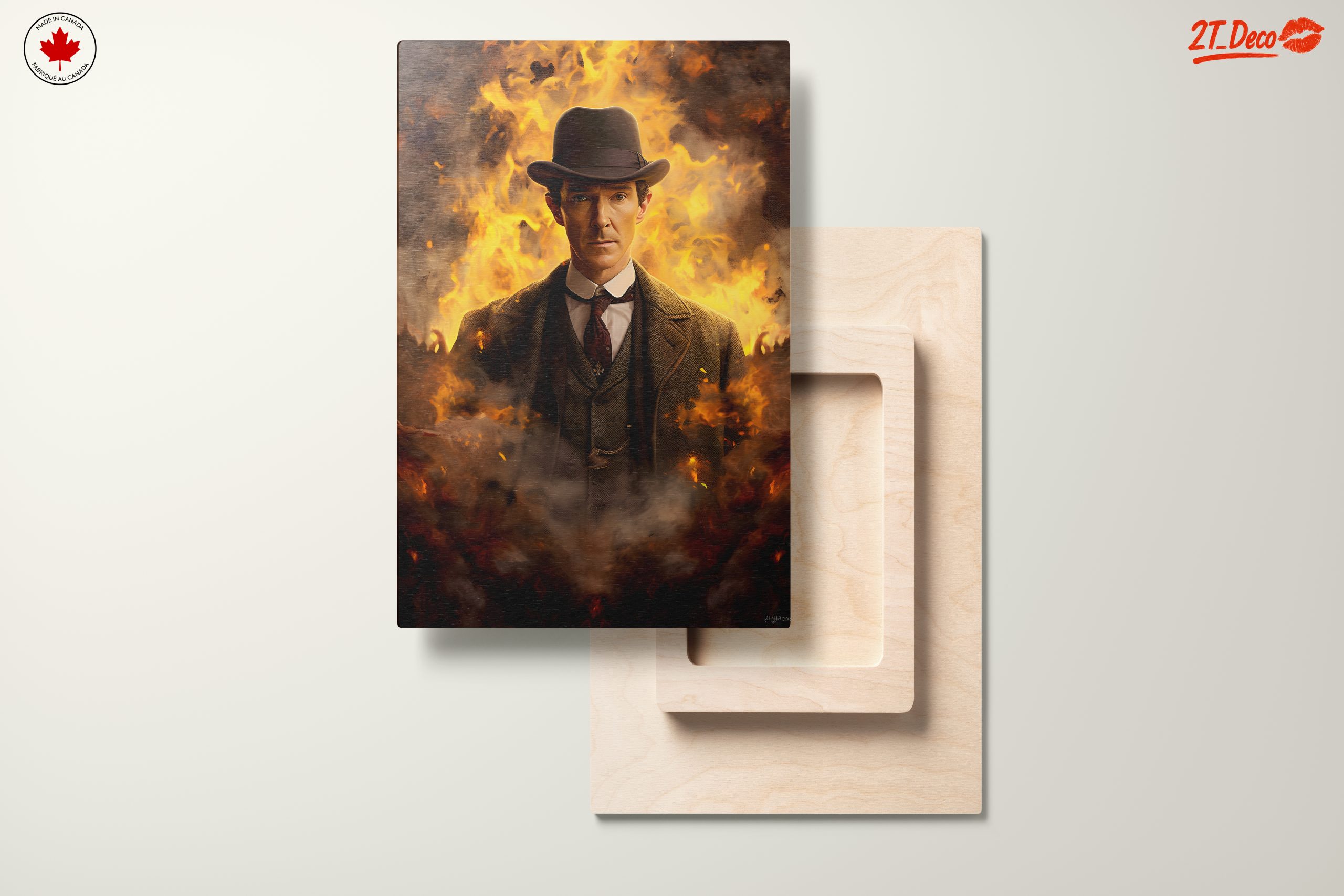 Dramatic Character Portrait with Fiery Background - Image 11