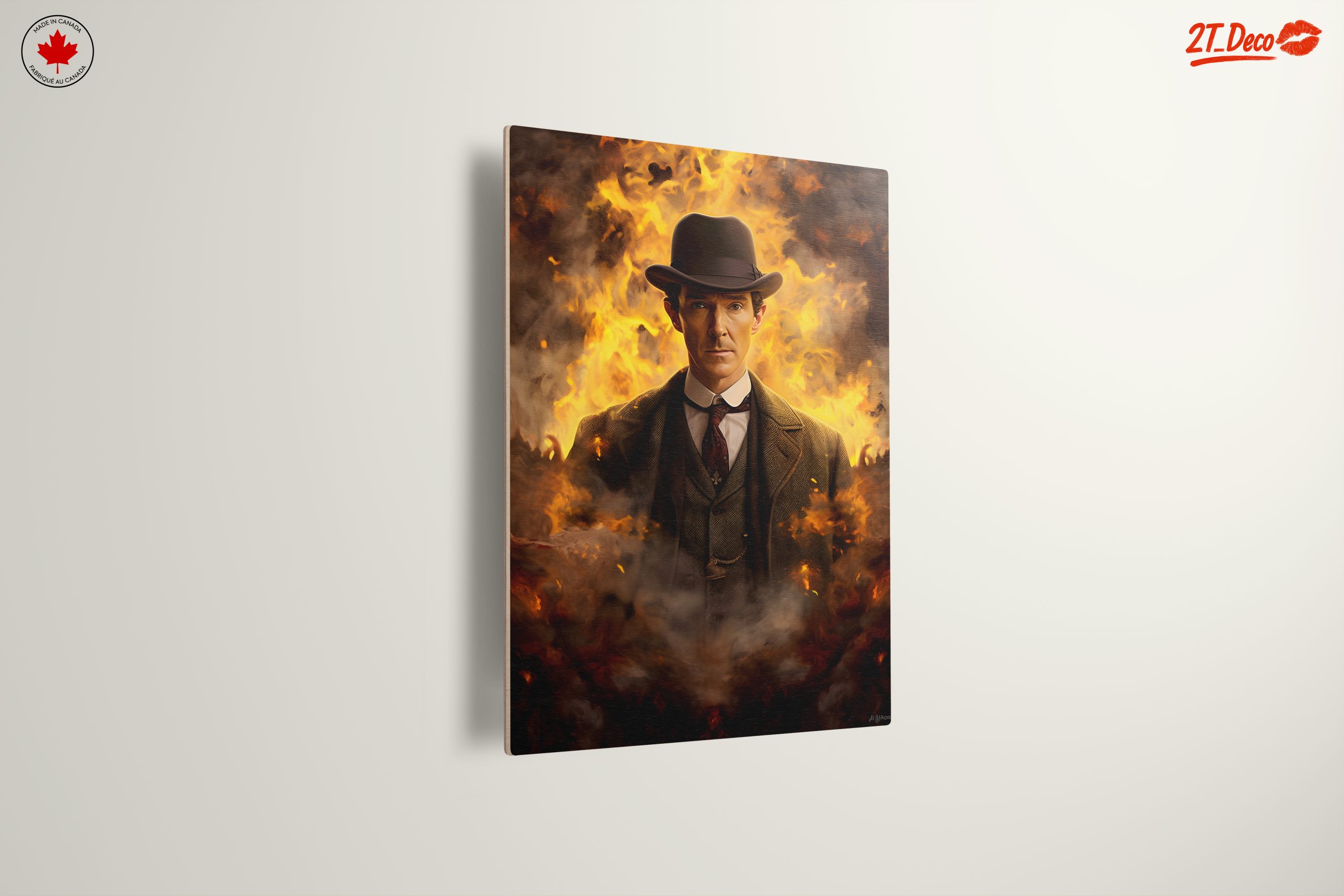 Dramatic Character Portrait with Fiery Background - Image 13