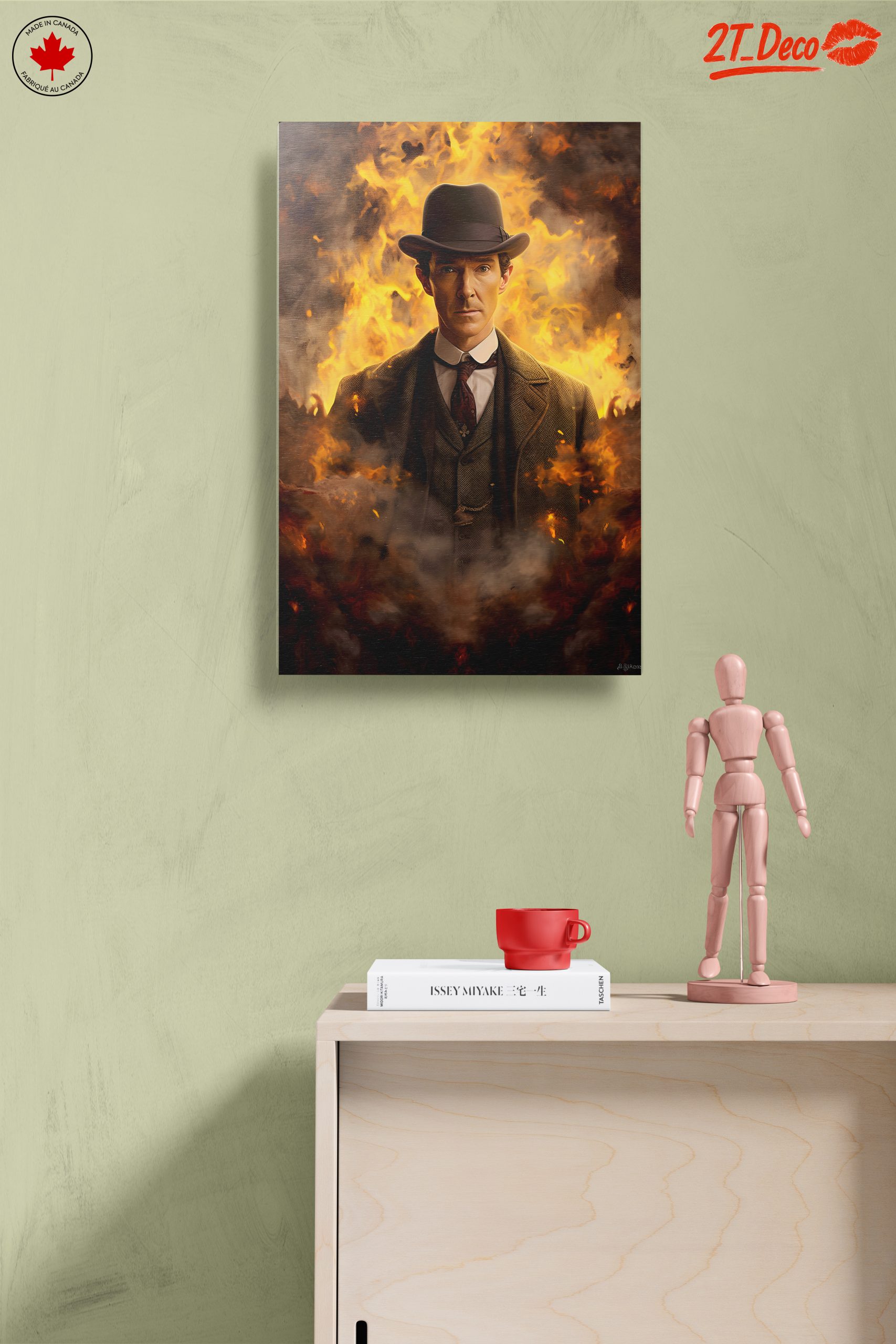 Dramatic Character Portrait with Fiery Background - Image 14