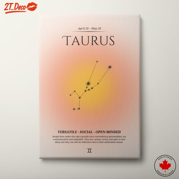 Stylized Taurus Zodiac Artwork