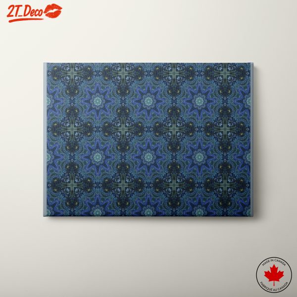 Dynamic Abstract Pattern in Blue and Green