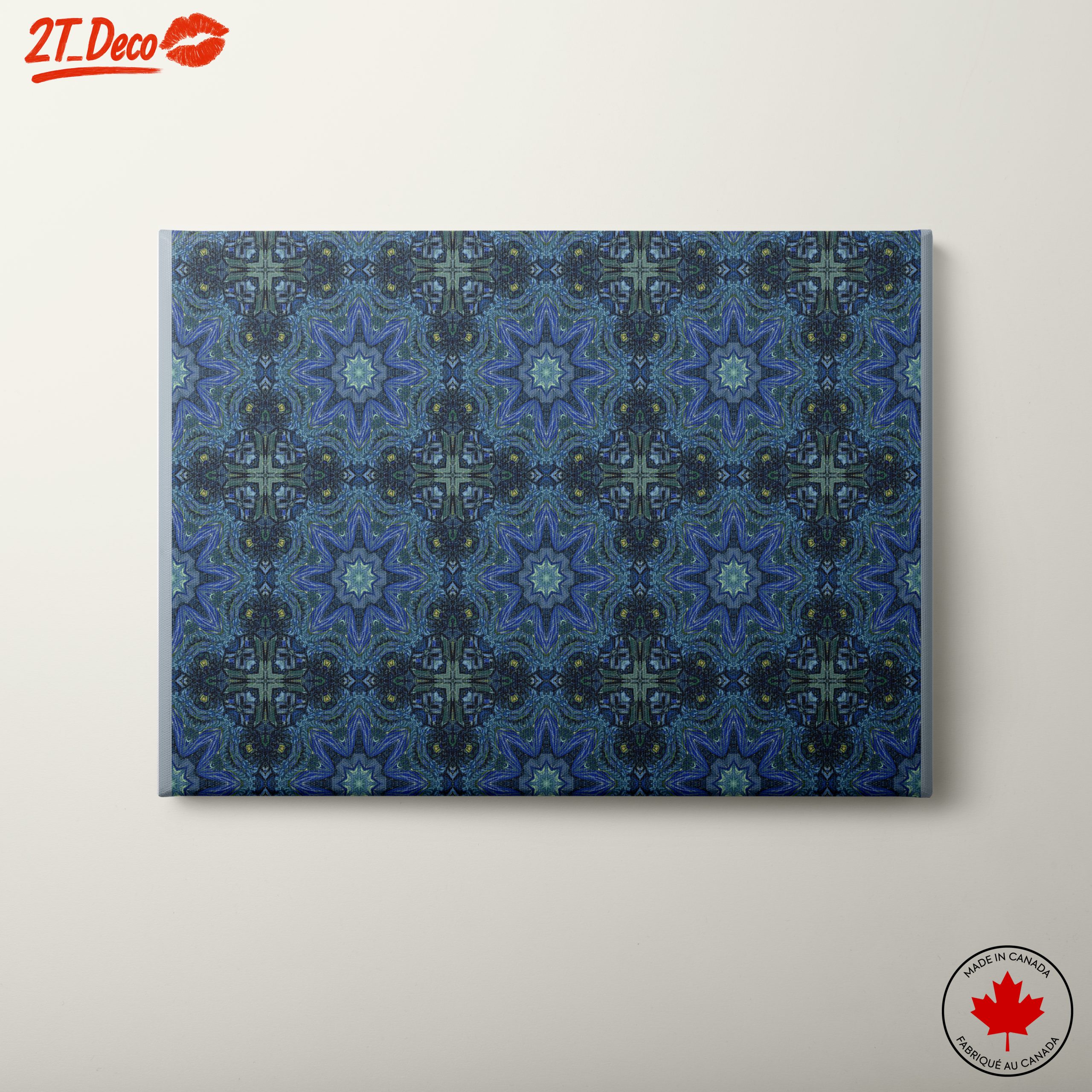 Dynamic Abstract Pattern in Blue and Green