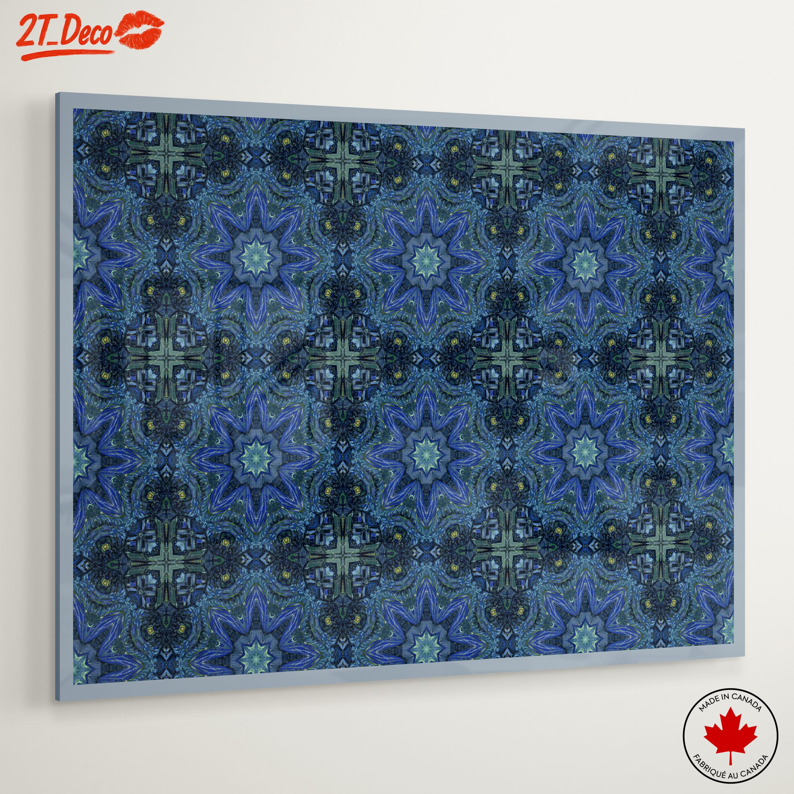 Dynamic Abstract Pattern in Blue and Green - Image 6