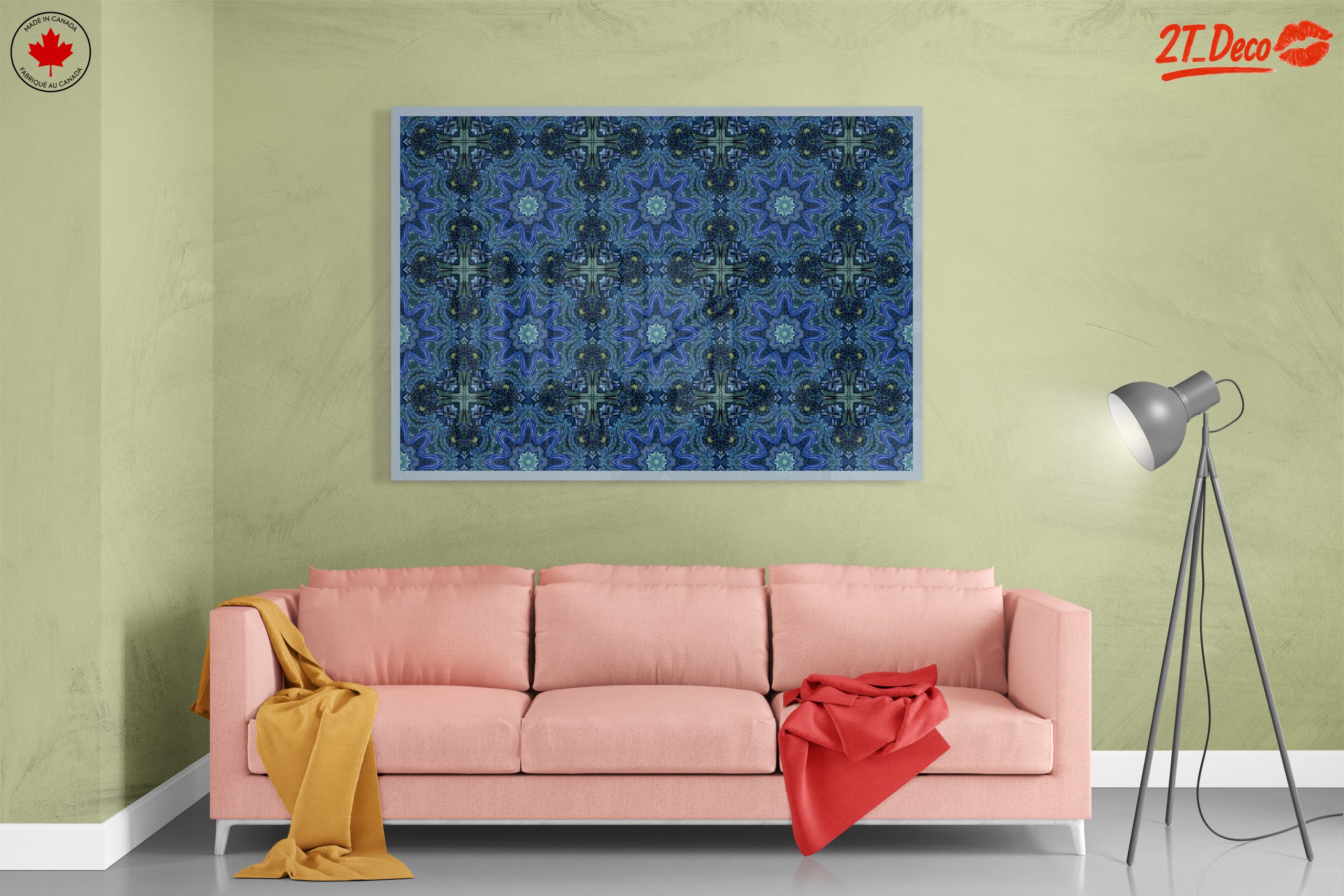 Dynamic Abstract Pattern in Blue and Green - Image 7