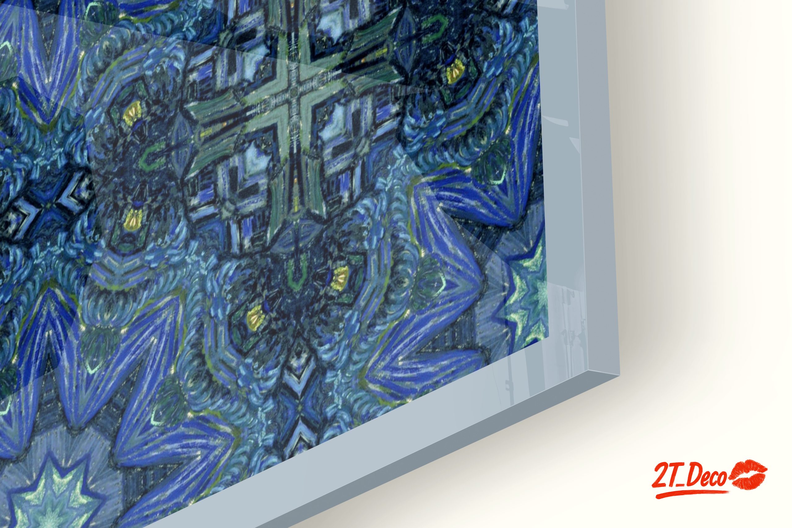 Dynamic Abstract Pattern in Blue and Green - Image 9