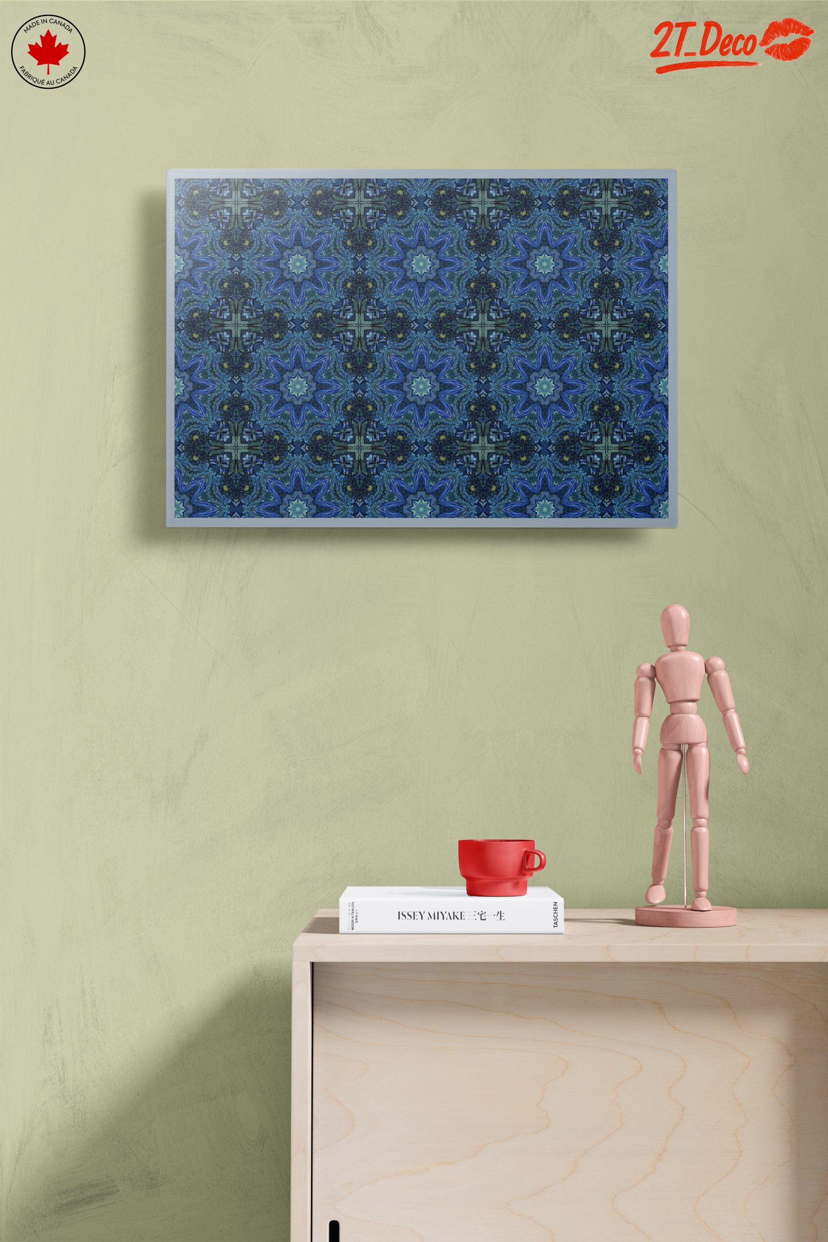 Dynamic Abstract Pattern in Blue and Green - Image 14