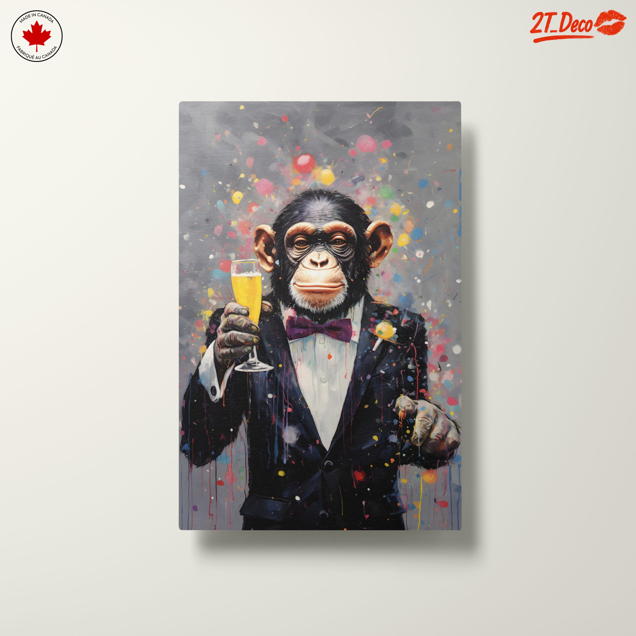Whimsical Monkey in Suit Cheers - Image 10