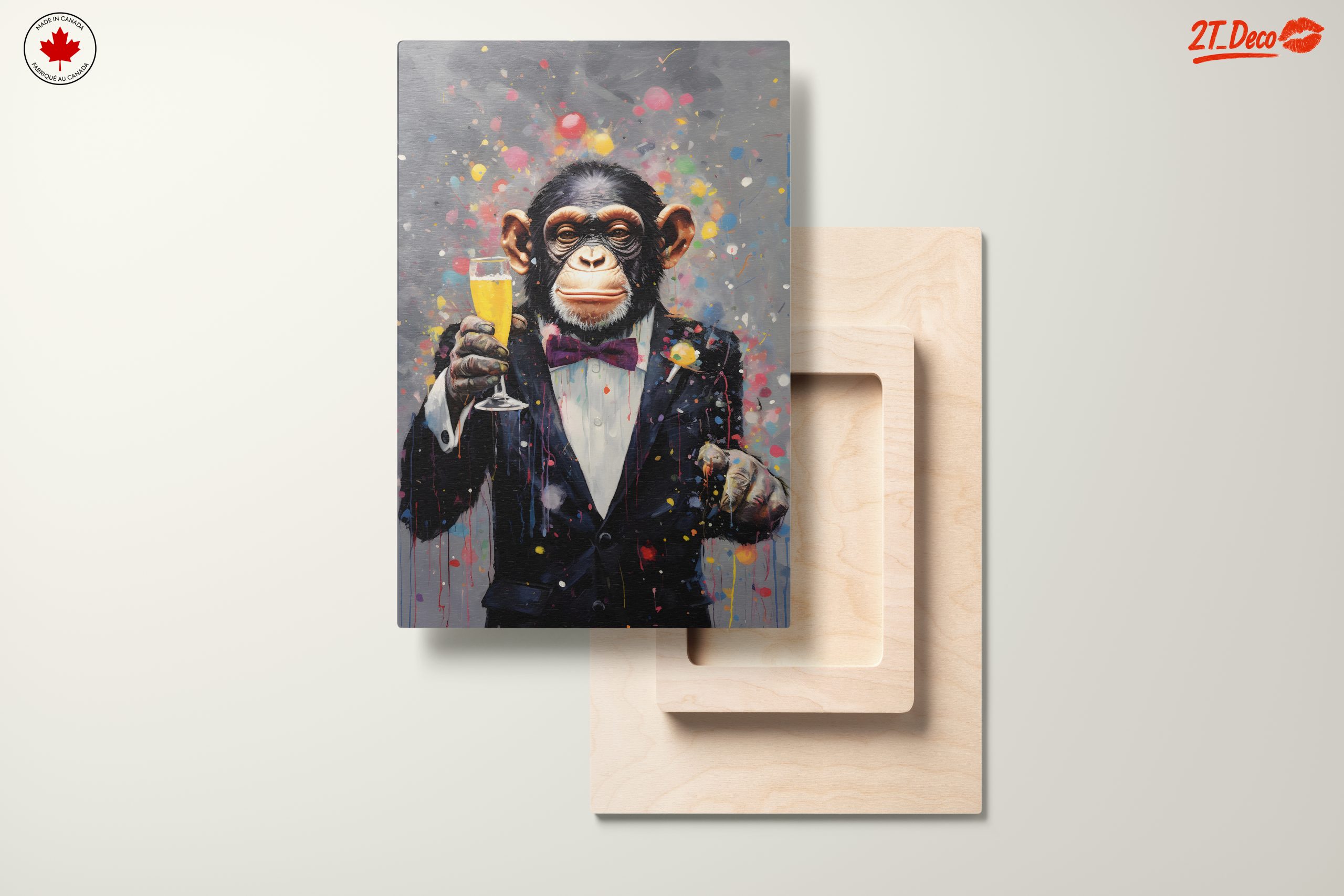 Whimsical Monkey in Suit Cheers - Image 11