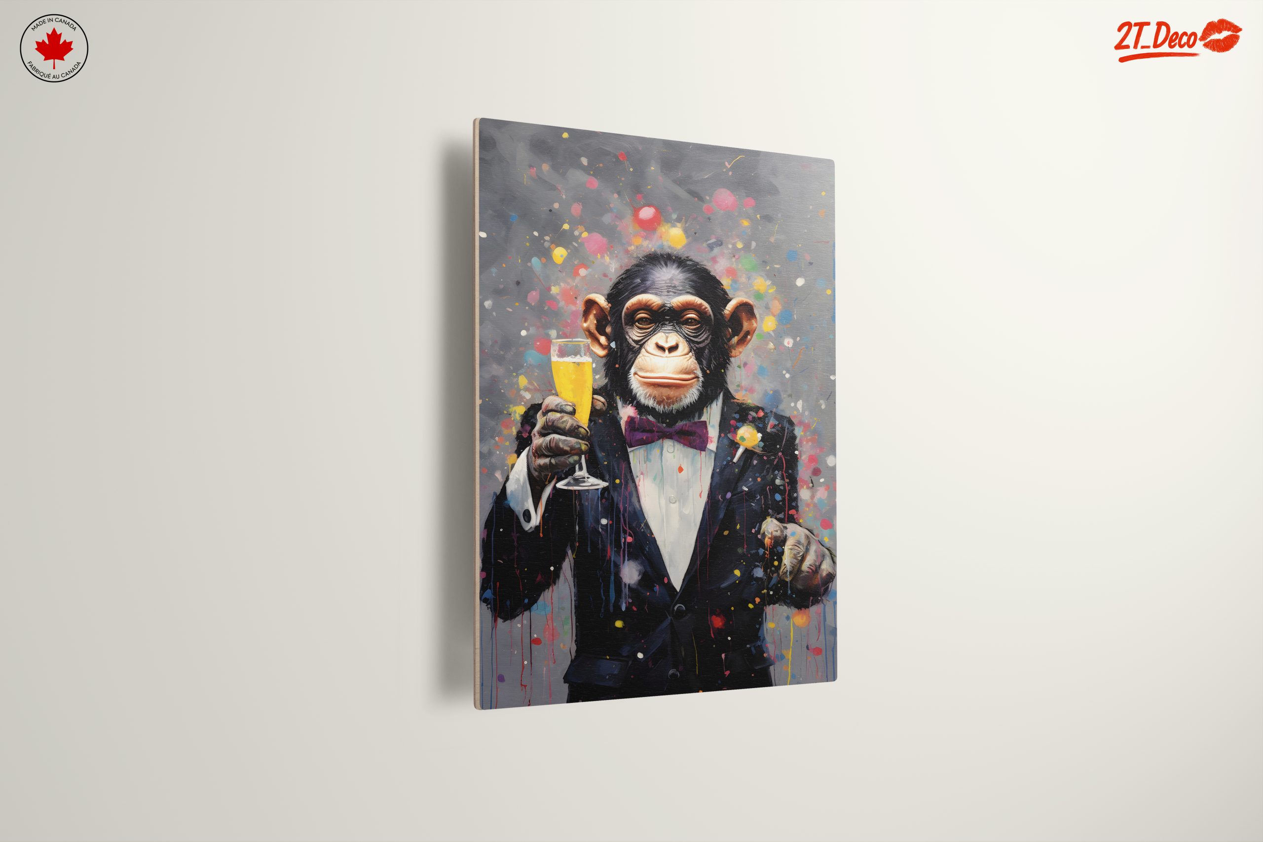 Whimsical Monkey in Suit Cheers - Image 13