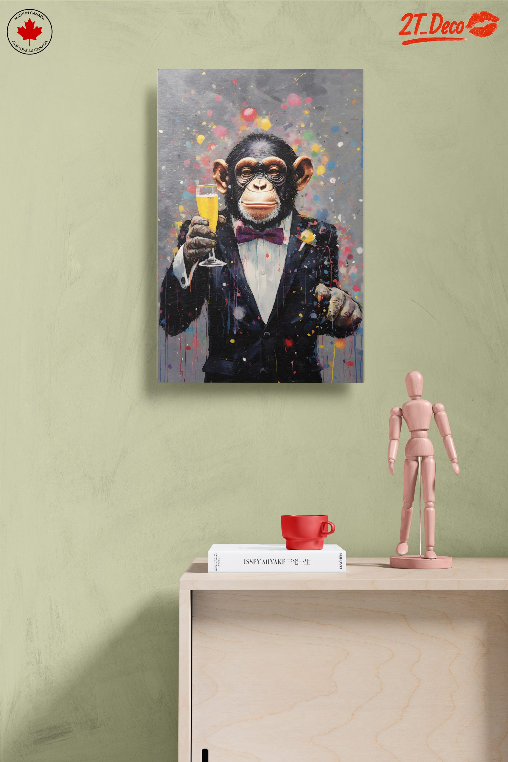 Whimsical Monkey in Suit Cheers - Image 14