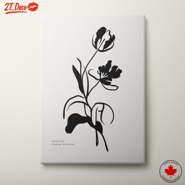 Stylish Minimalist Floral Artwork