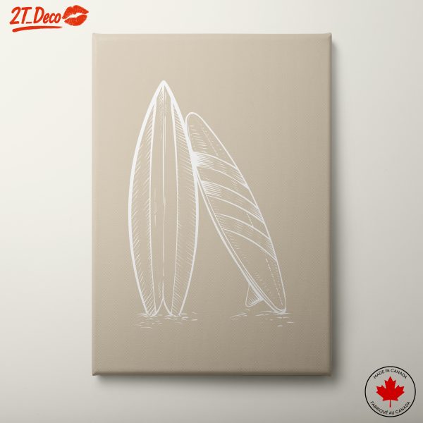 Stylized Surfboard Illustration Art