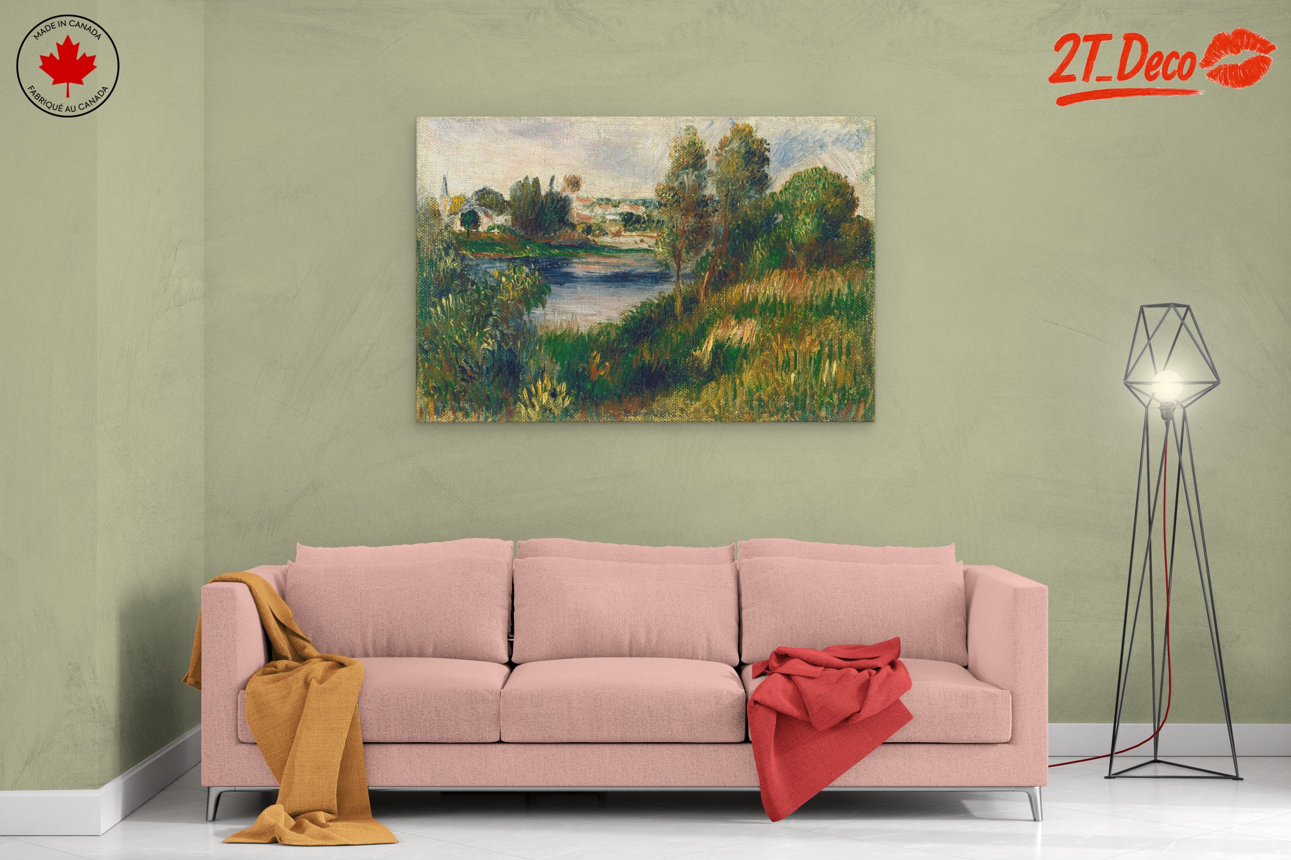 Lush Riverbank Scene in Nature - Image 2
