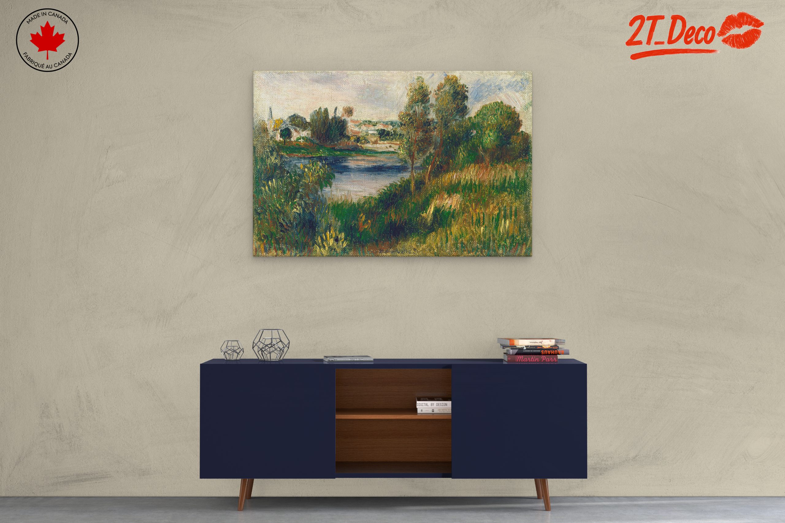 Lush Riverbank Scene in Nature - Image 3