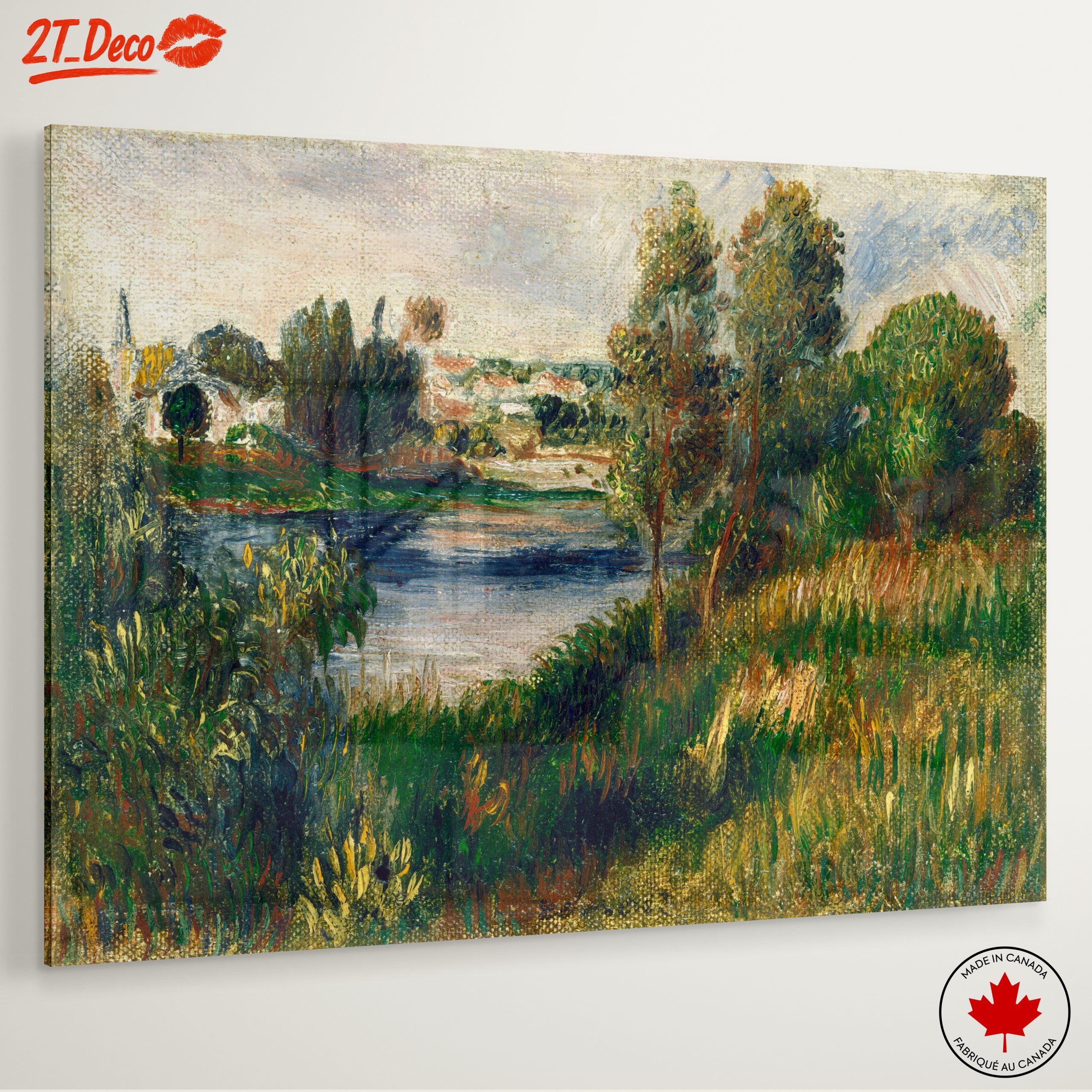 Lush Riverbank Scene in Nature - Image 6