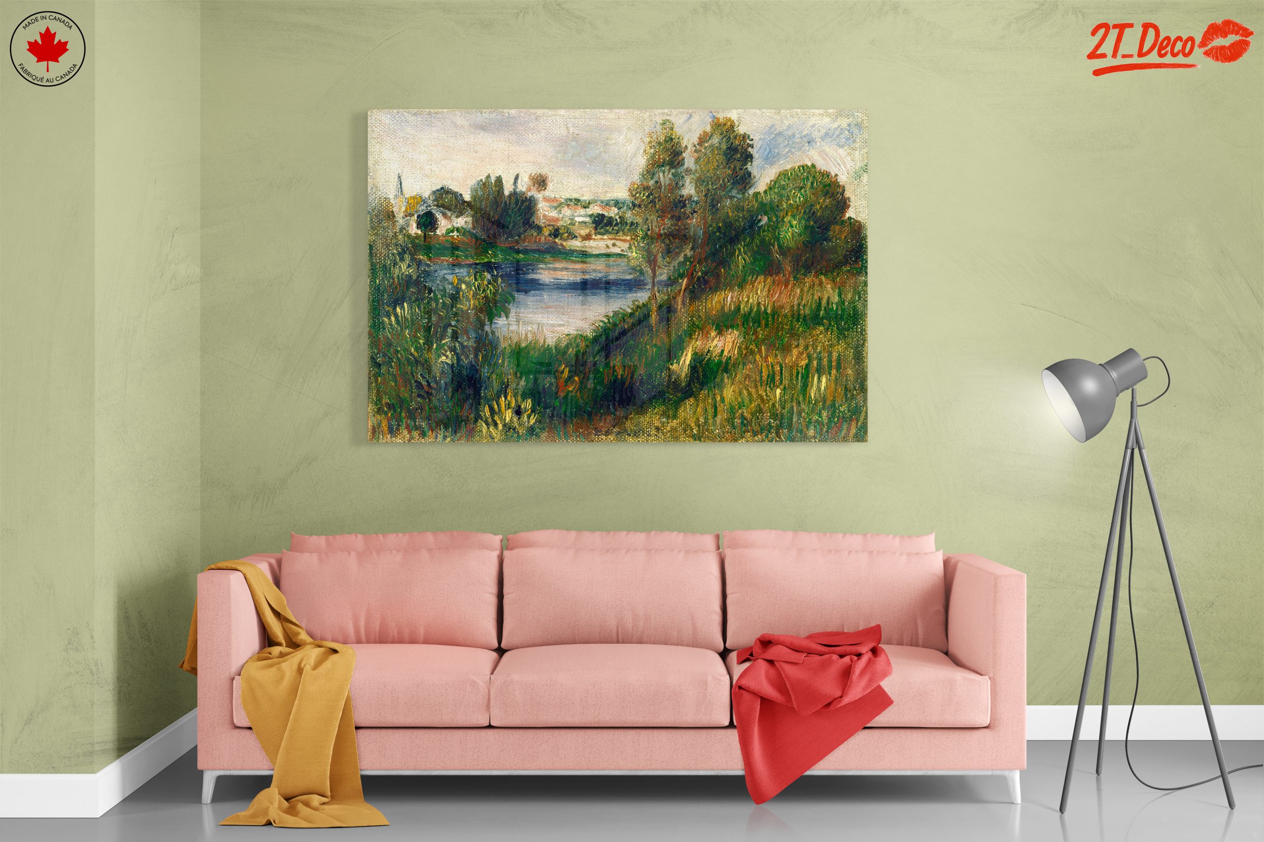 Lush Riverbank Scene in Nature - Image 7