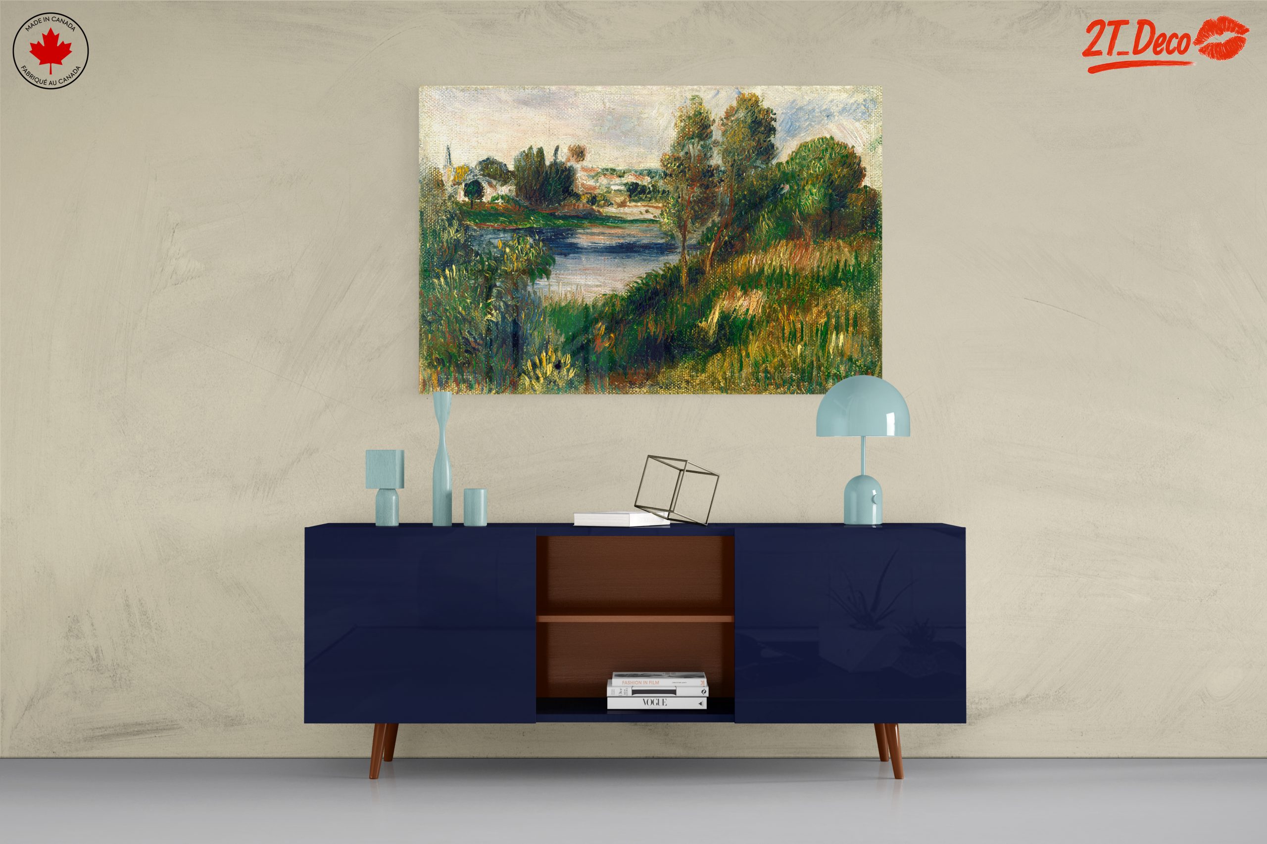 Lush Riverbank Scene in Nature - Image 8