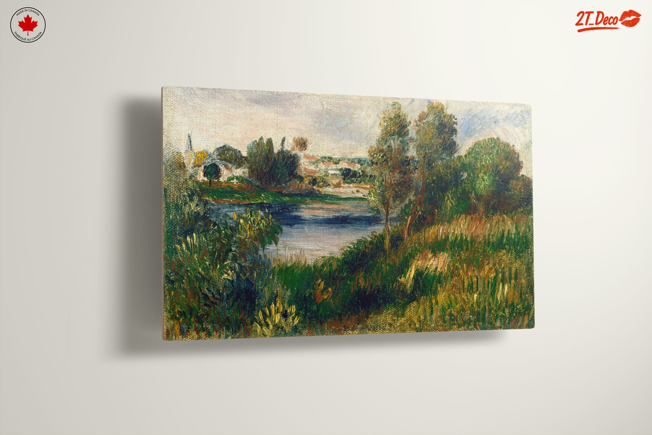 Lush Riverbank Scene in Nature - Image 13