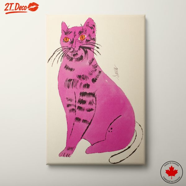 Stylized Purple Cat Artwork