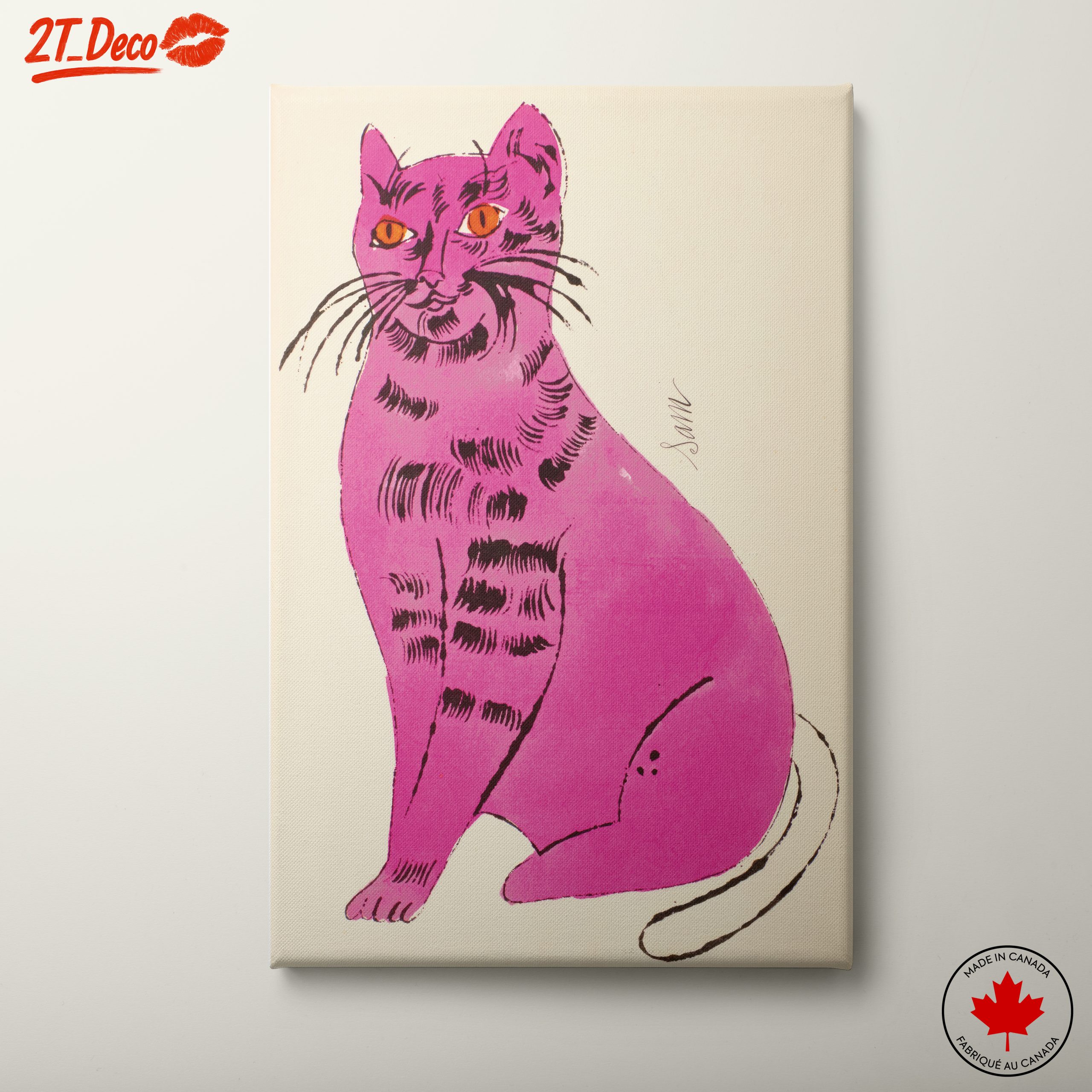 Stylized Purple Cat Artwork