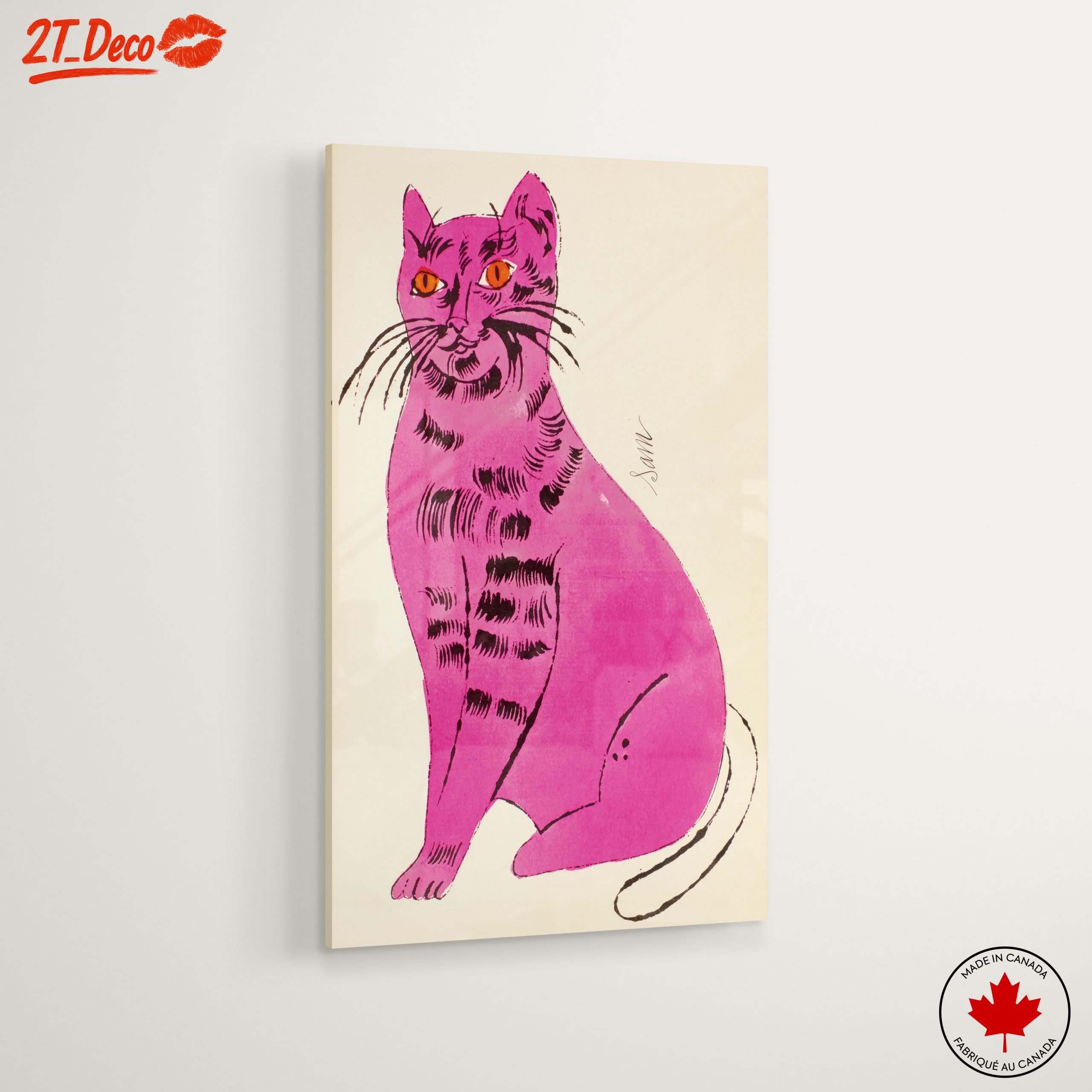 Stylized Purple Cat Artwork - Image 6