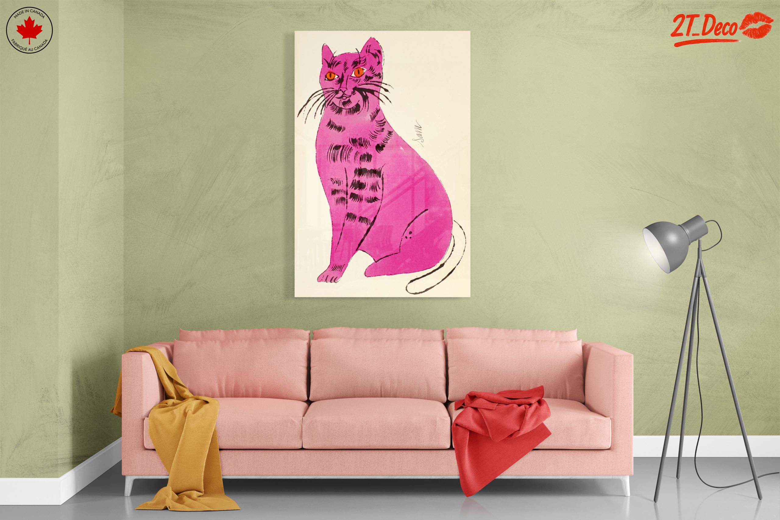 Stylized Purple Cat Artwork - Image 7
