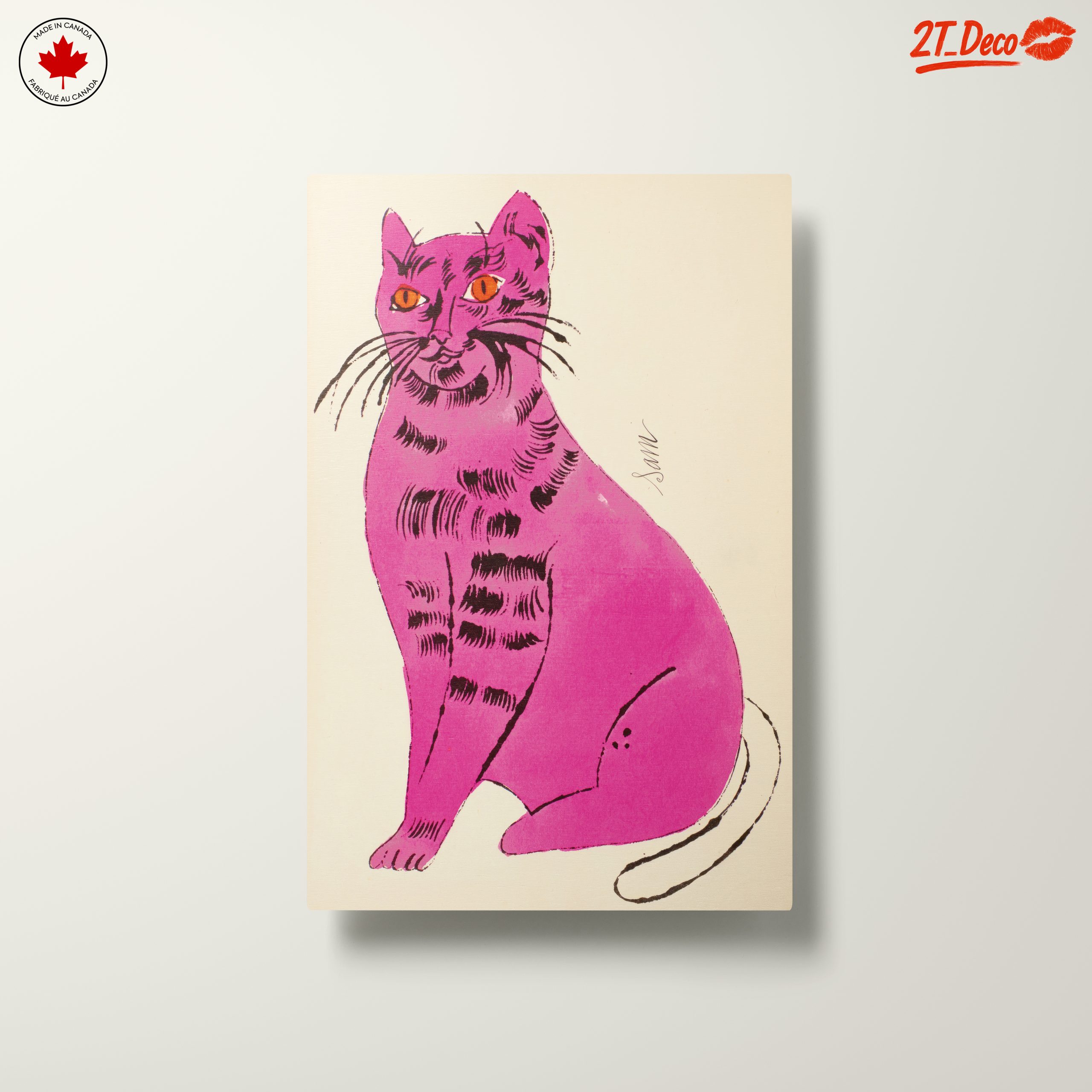 Stylized Purple Cat Artwork - Image 10