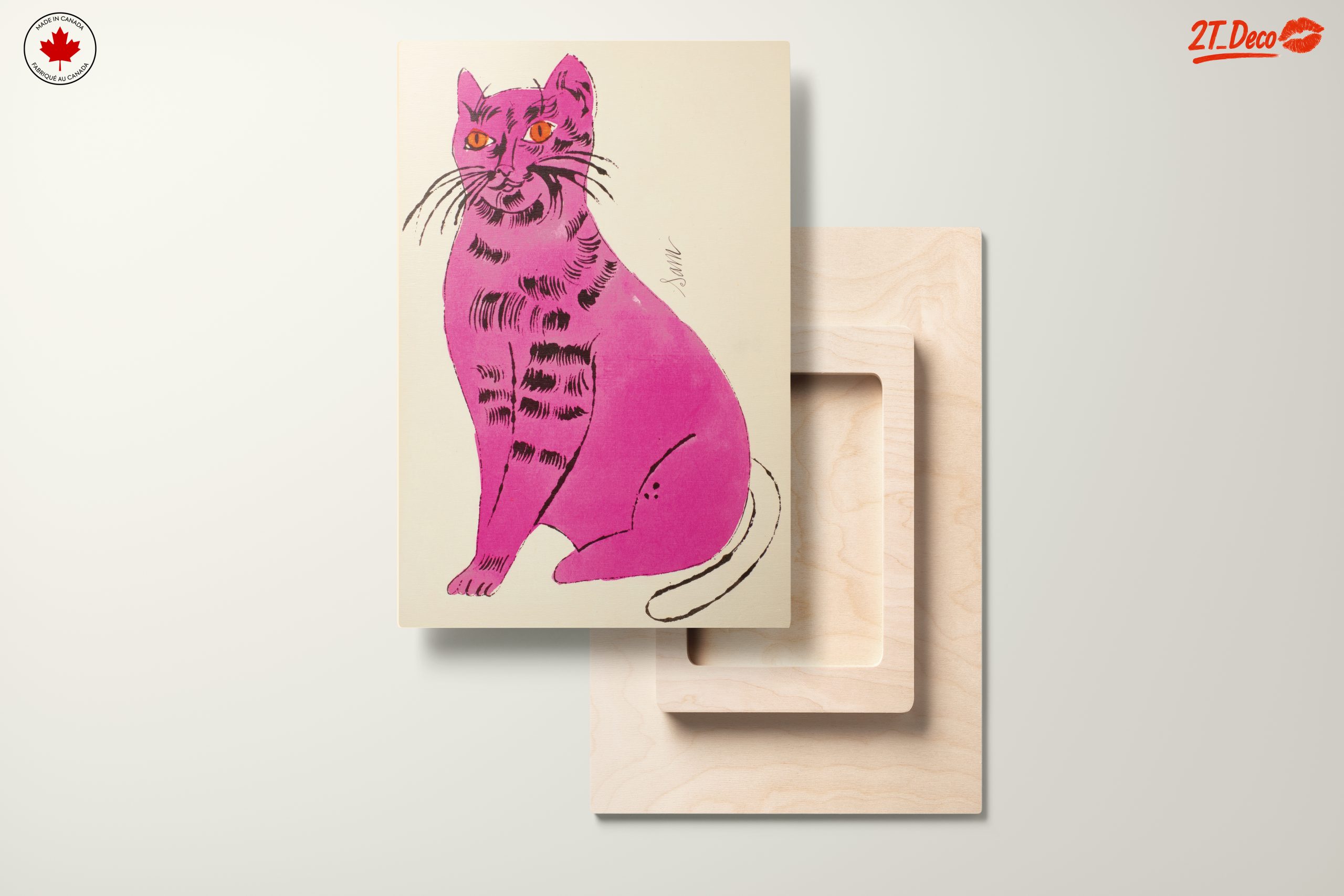 Stylized Purple Cat Artwork - Image 11