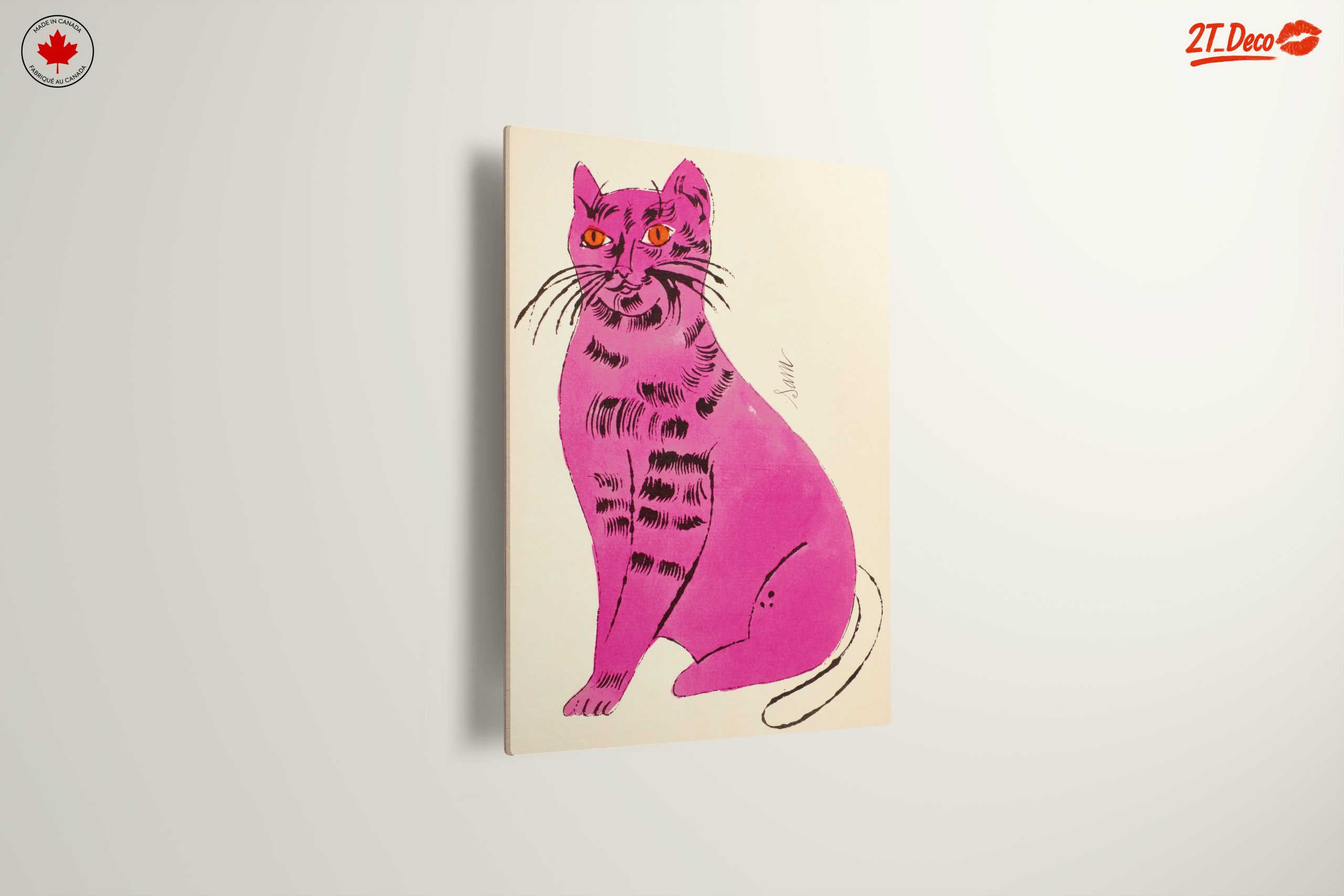Stylized Purple Cat Artwork - Image 13