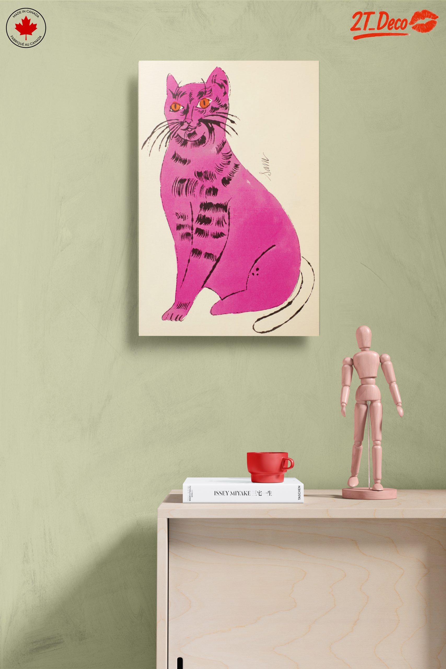 Stylized Purple Cat Artwork - Image 14
