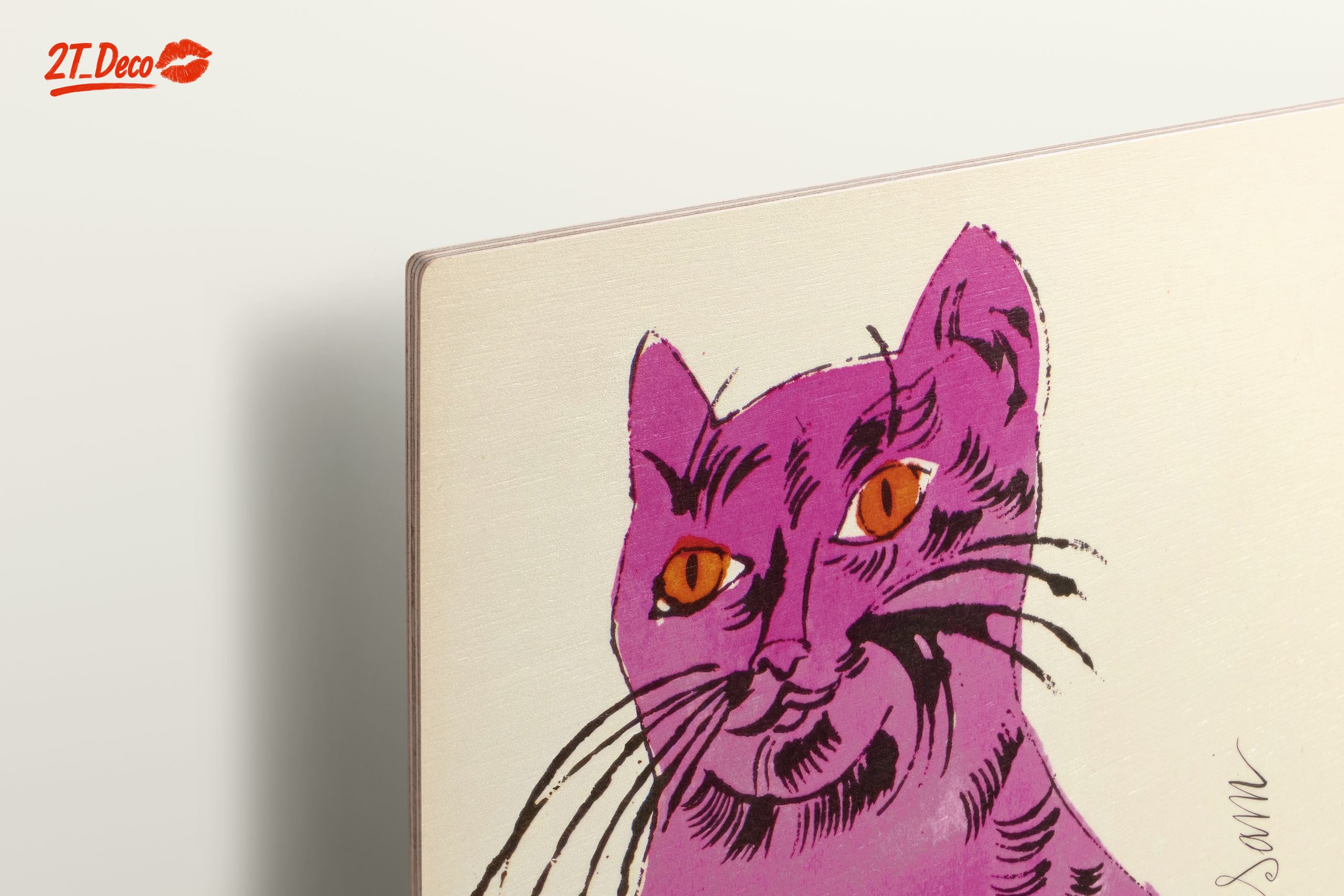 Stylized Purple Cat Artwork - Image 15