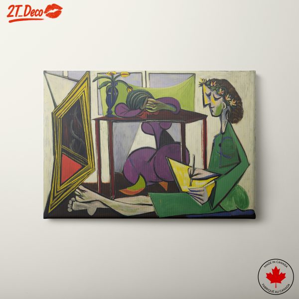 Modern Artistic Portrait Featuring Figures and Colors