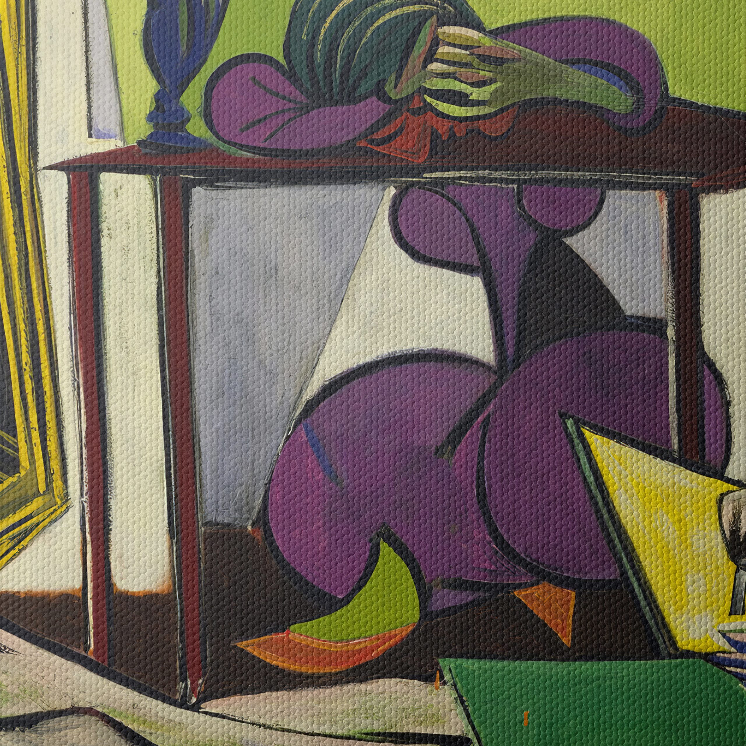 Modern Artistic Portrait Featuring Figures and Colors - Image 4