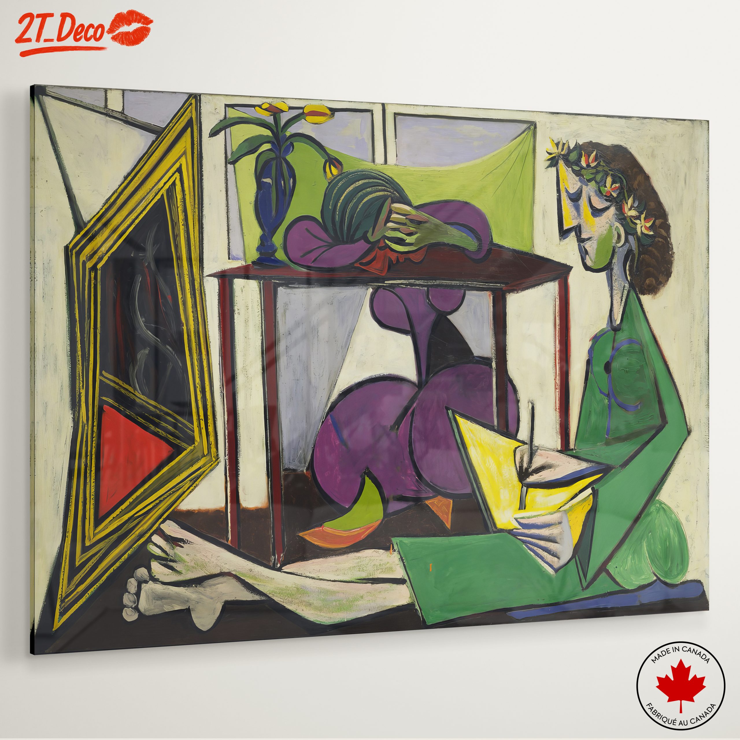 Modern Artistic Portrait Featuring Figures and Colors - Image 6