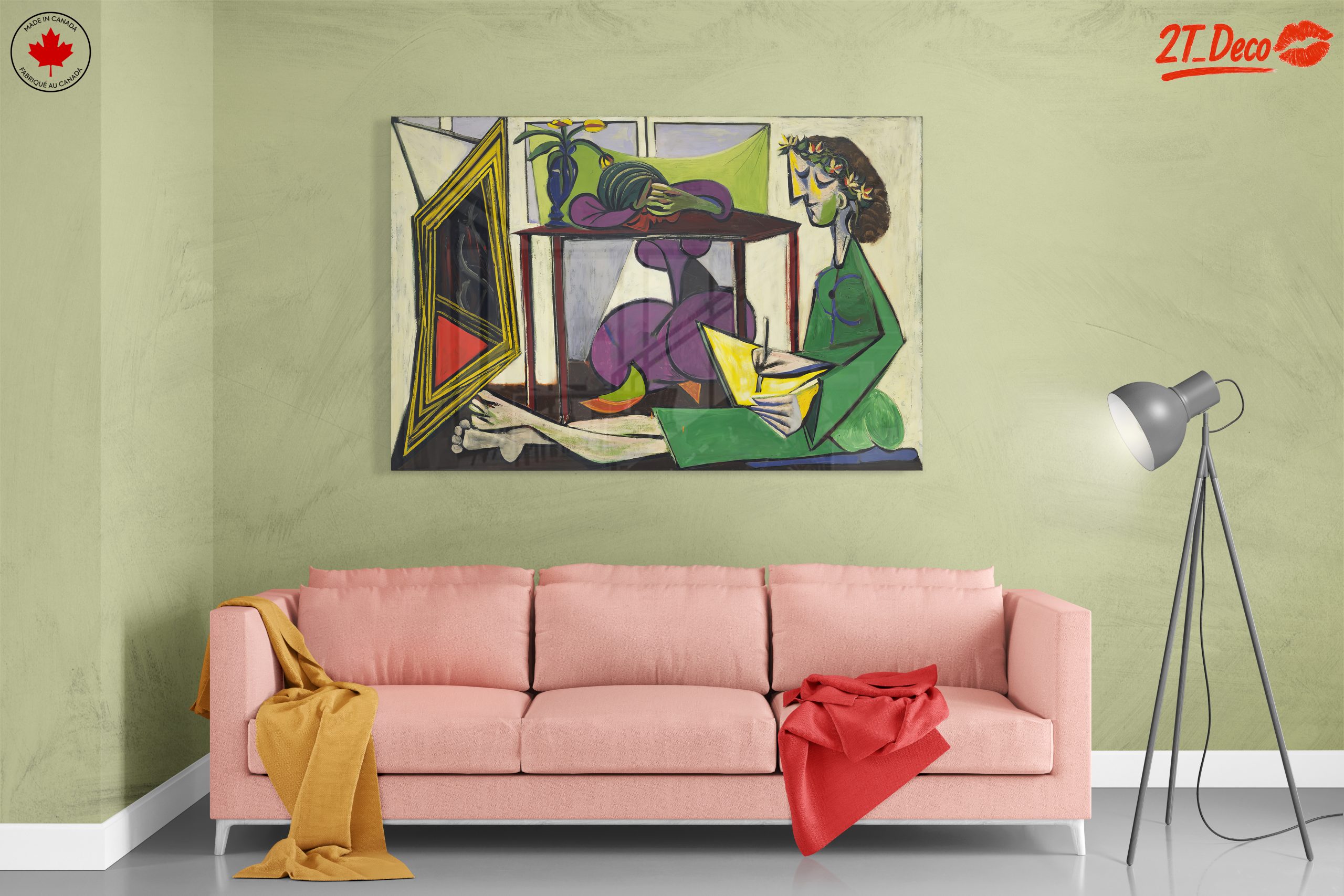 Modern Artistic Portrait Featuring Figures and Colors - Image 7
