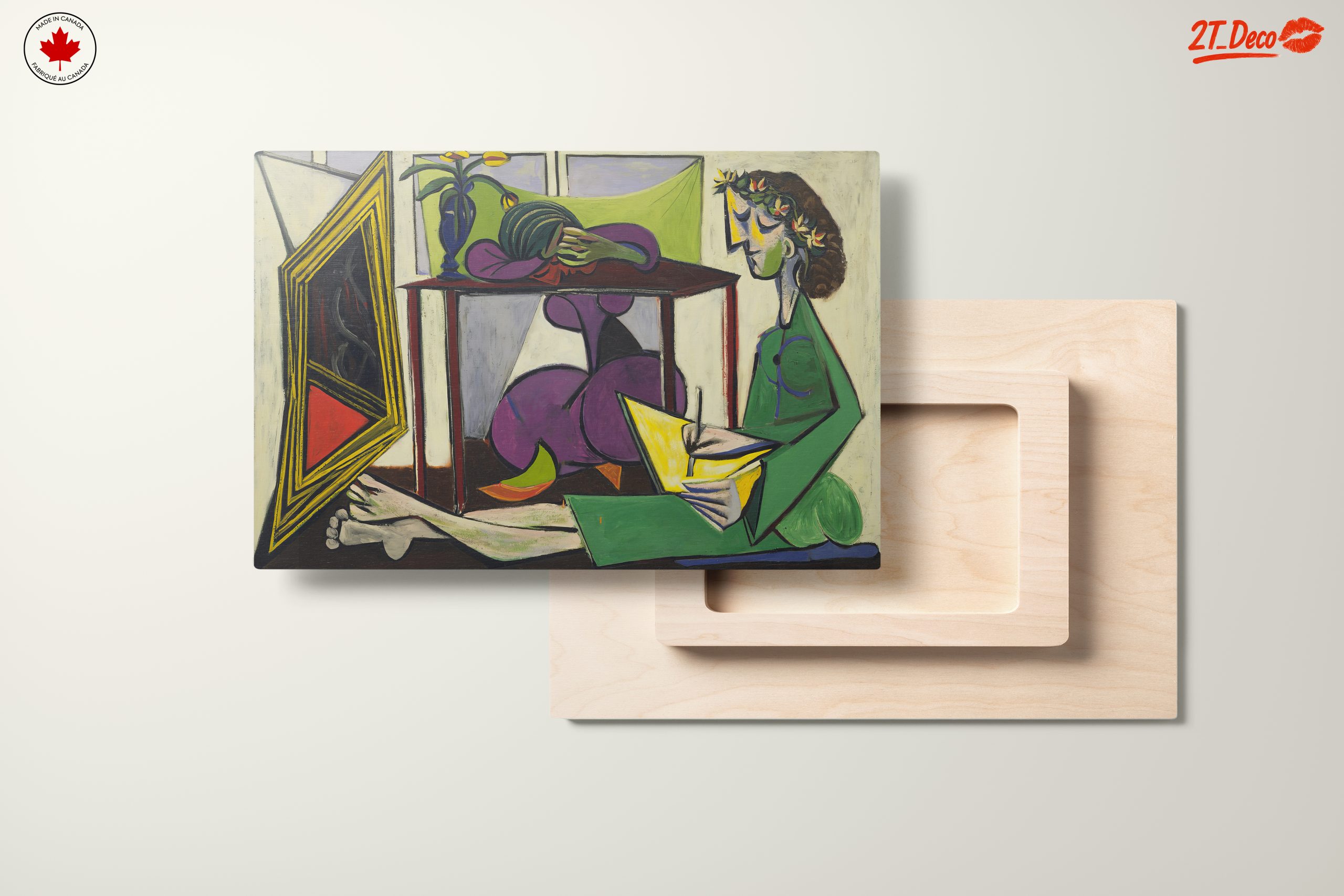 Modern Artistic Portrait Featuring Figures and Colors - Image 11