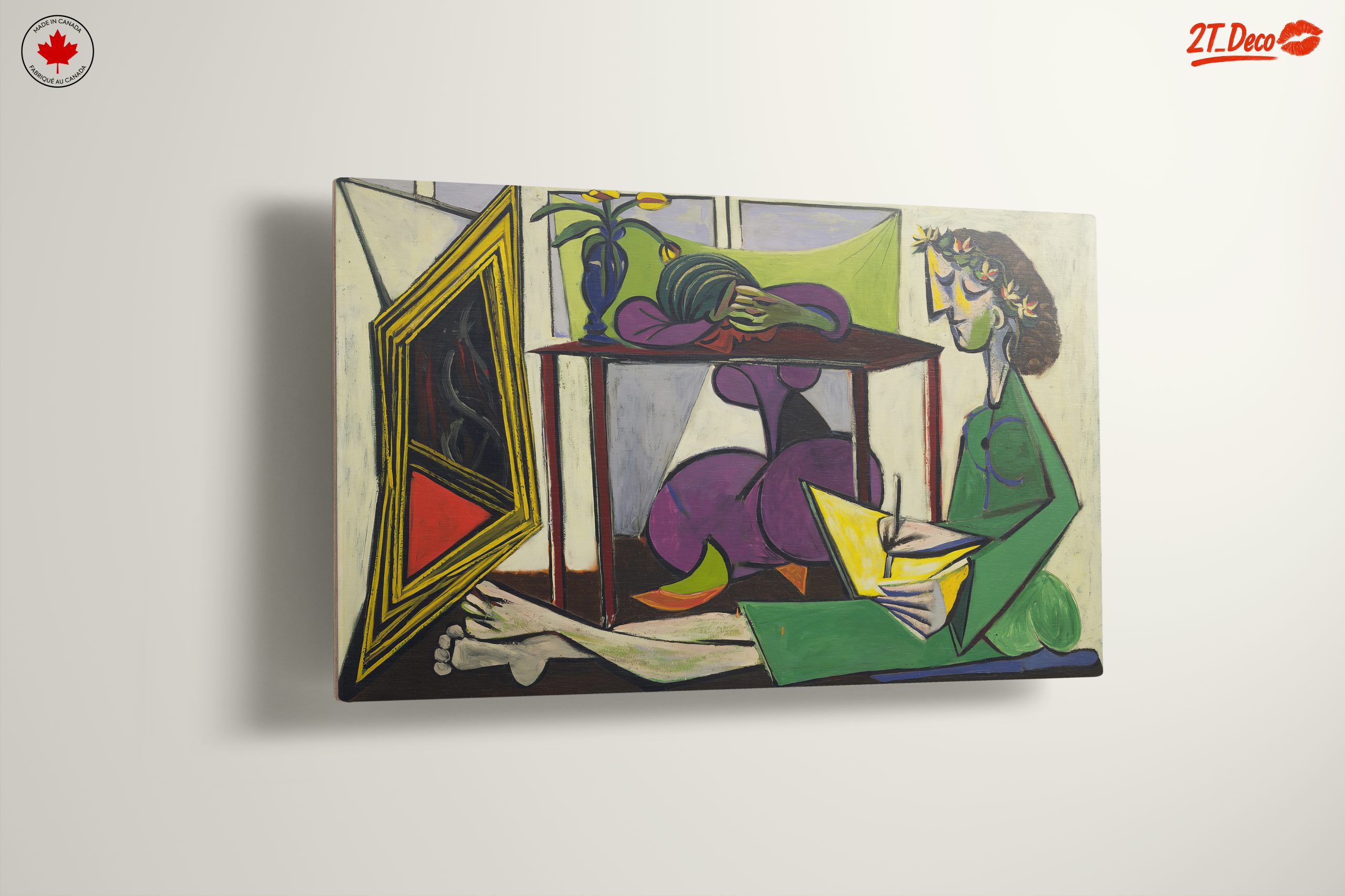 Modern Artistic Portrait Featuring Figures and Colors - Image 13